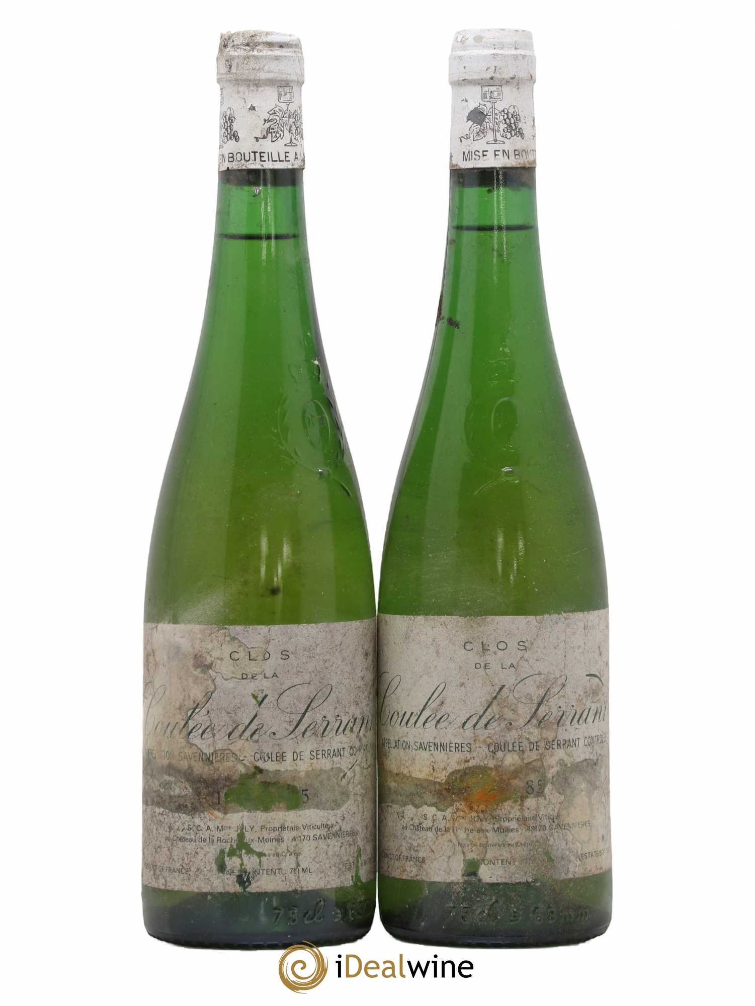 Savennières Clos de la Coulée de Serrant Vignobles de la Coulée de Serrant - Nicolas Joly 1985 - Lot de 2 bouteilles - 0
