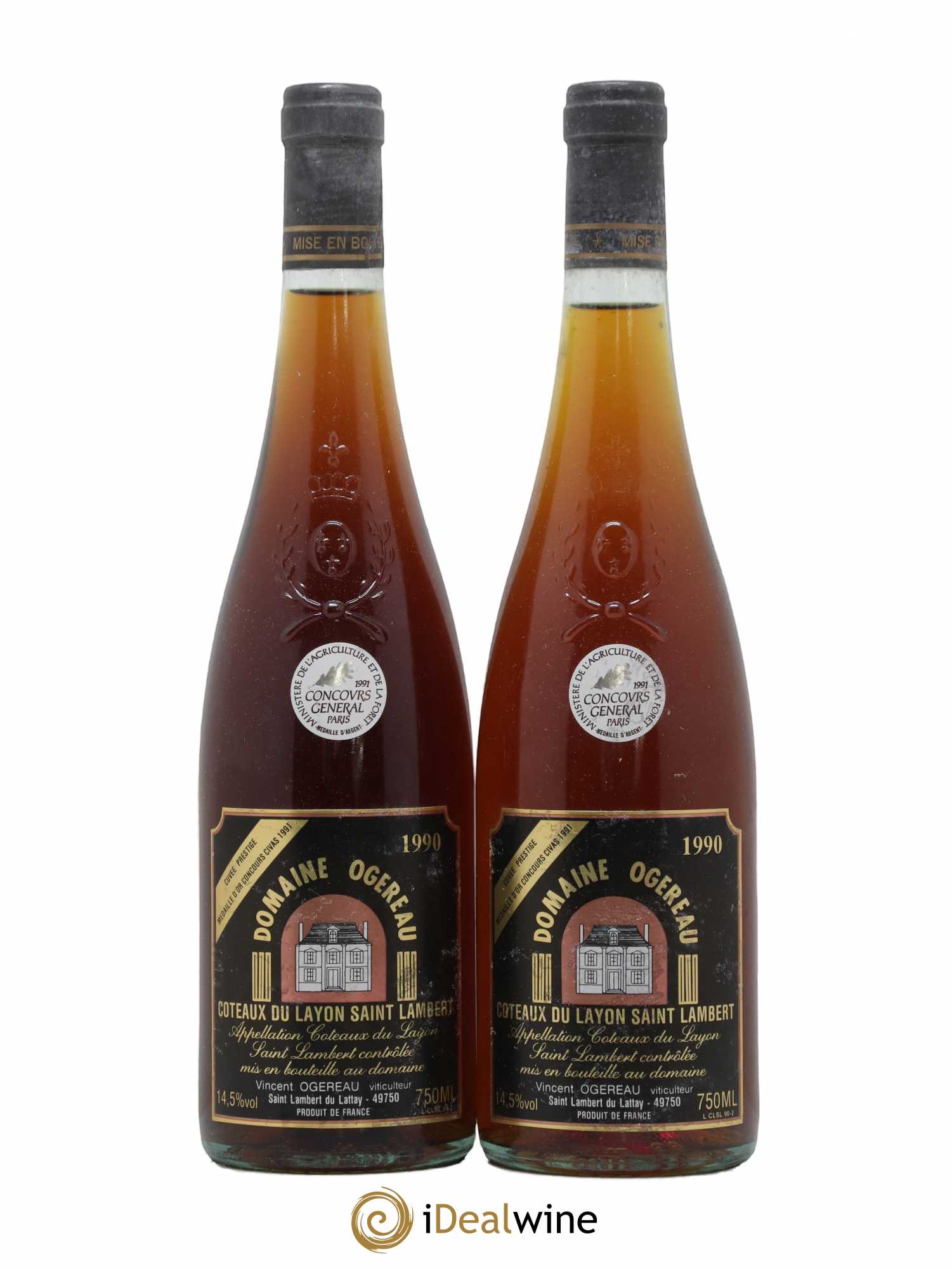Coteaux du Layon Cuvée Prestige Domaine Ogereau 1990 - Lotto di 2 bottiglie - 0