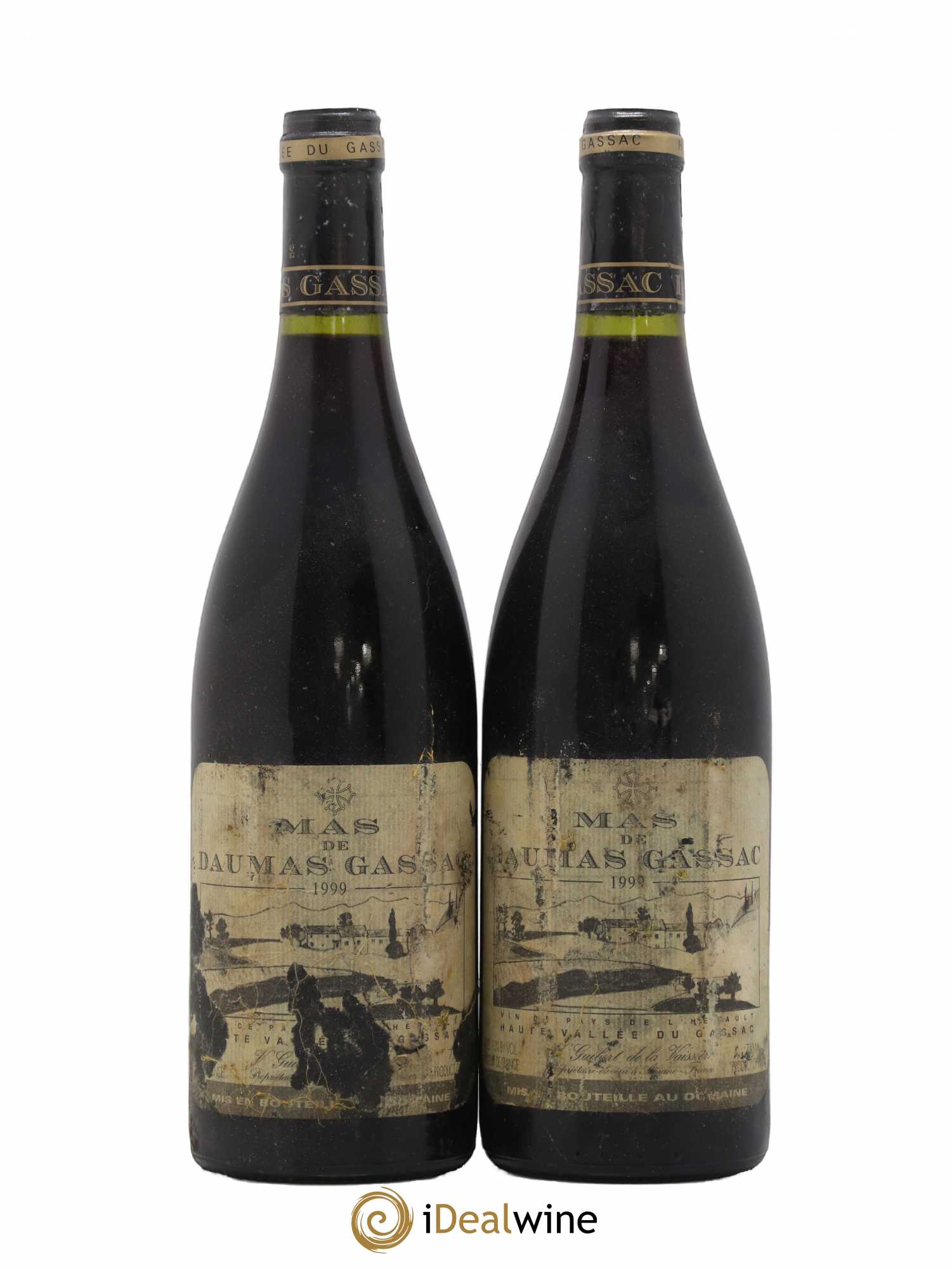 Saint-Guilhem-le-Désert - Cité d'Aniane Mas Daumas Gassac Famille Guibert de La Vaissière 1999 - Lot de 2 bouteilles - 0