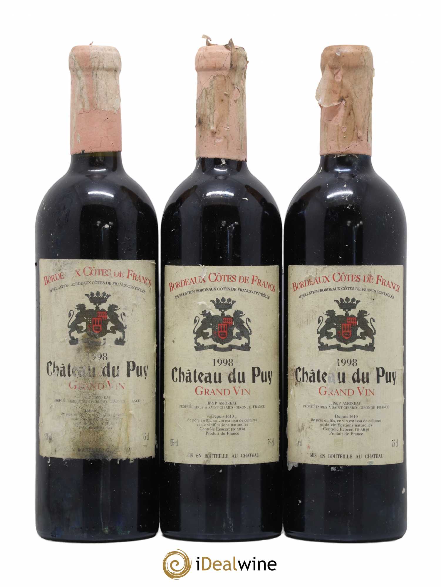 Château Le Puy 1998 - Lot de 3 bouteilles - 0