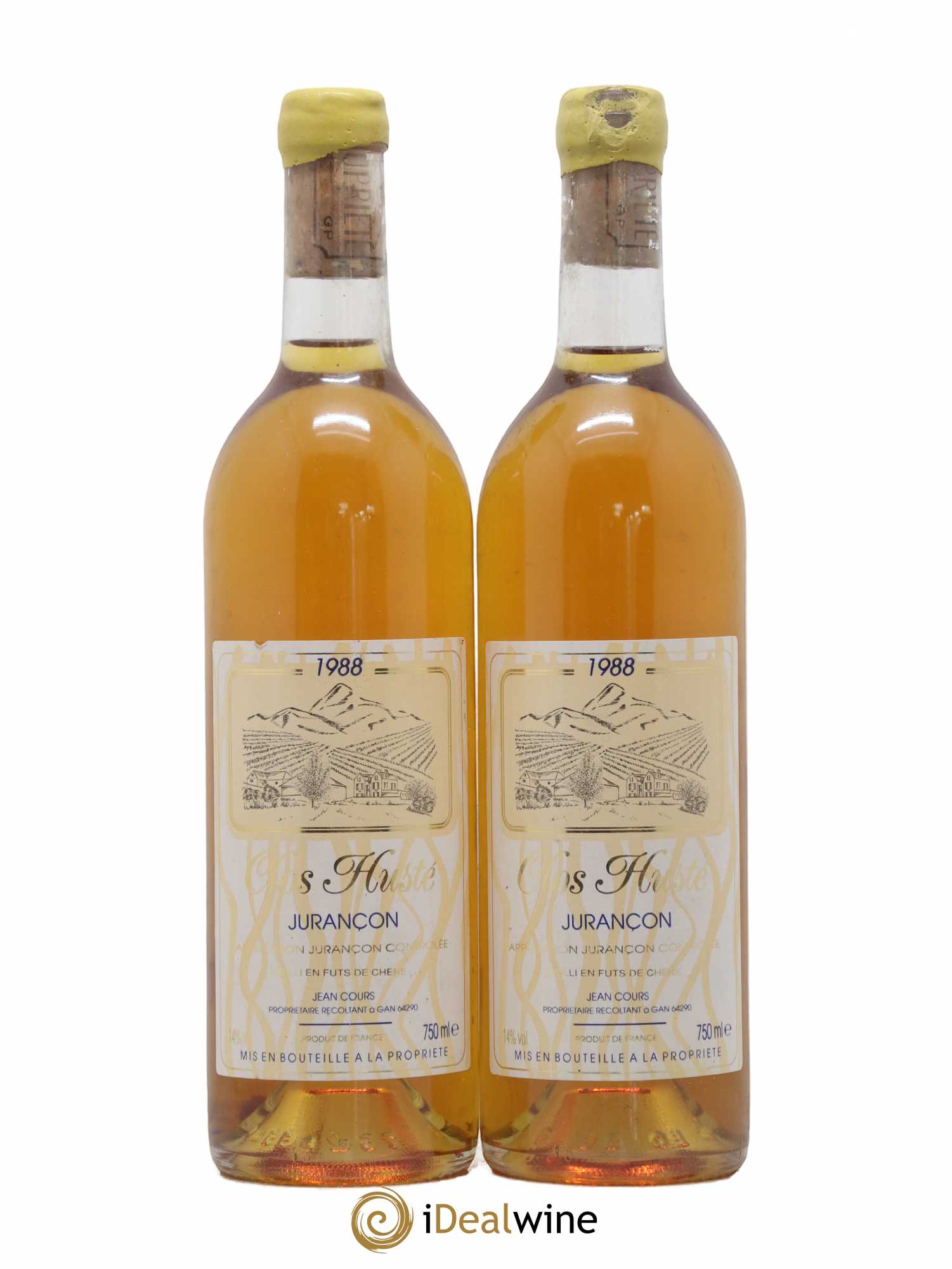 Jurançon Clos Husté Jean Cours 1988 - Lotto di 2 bottiglie - 0