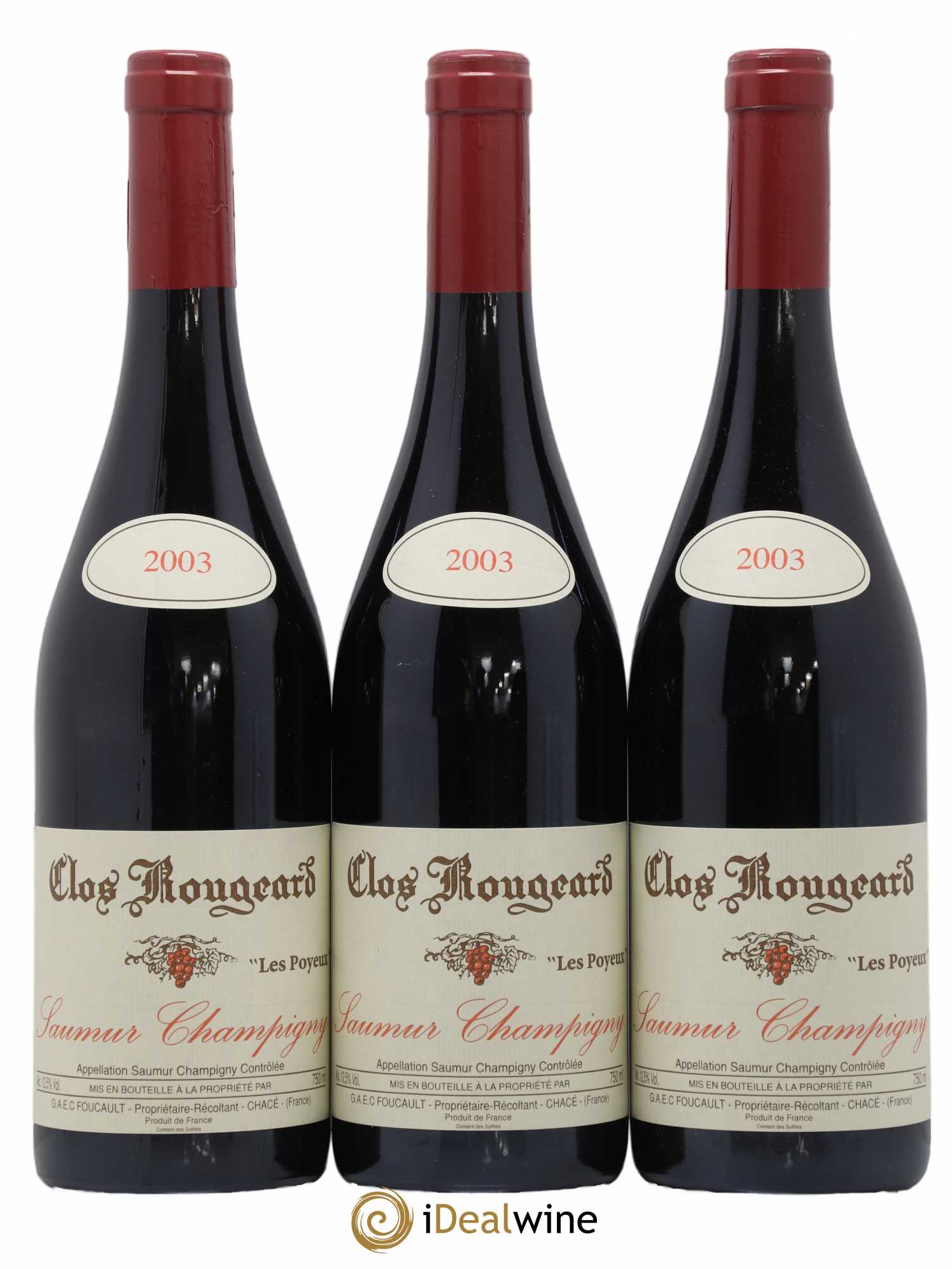 Saumur-Champigny Les Poyeux Clos Rougeard 2003 - Lot de 3 bouteilles - 0