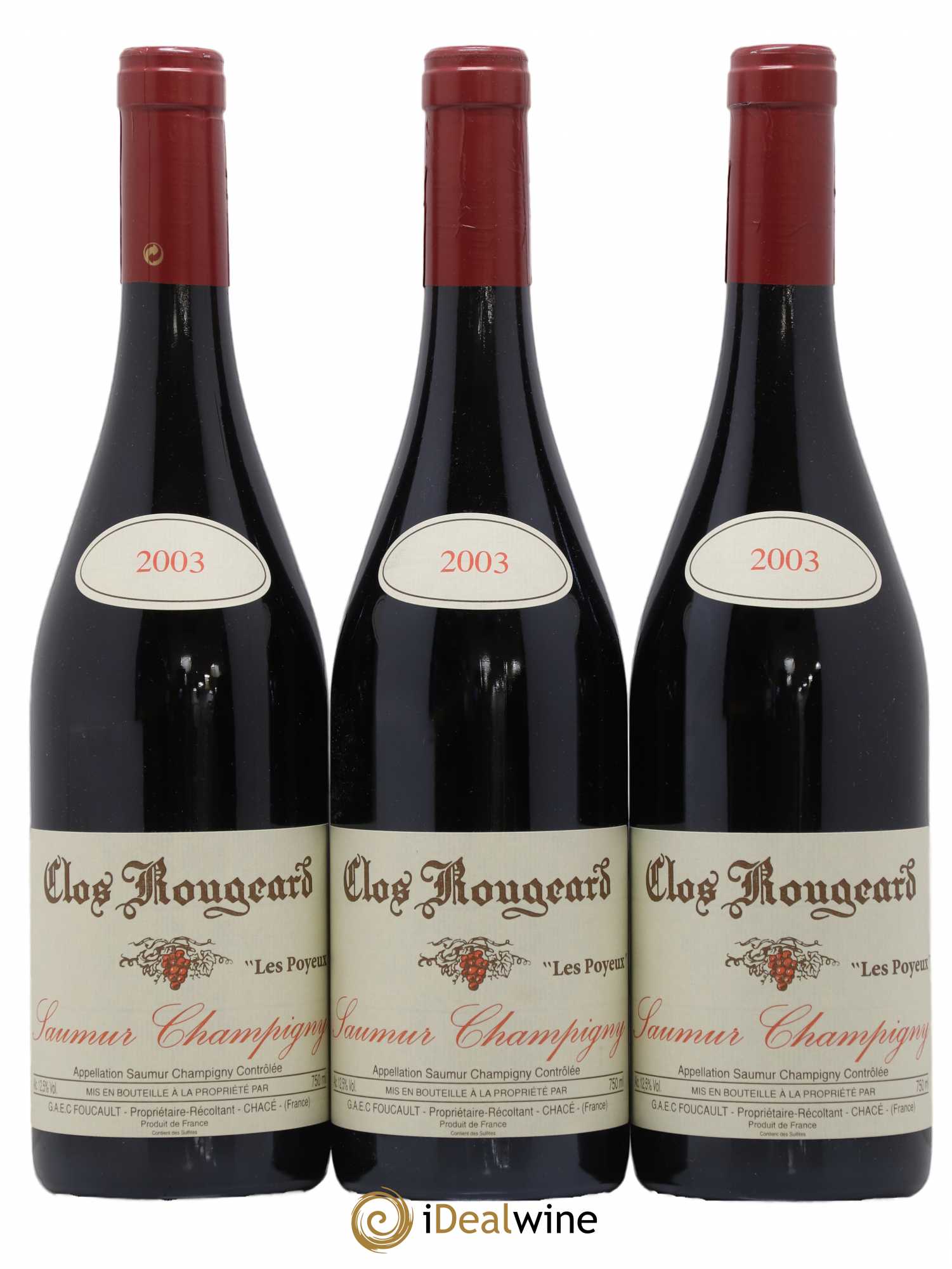 Saumur-Champigny Les Poyeux Clos Rougeard 2003 - Lot de 3 bouteilles - 0