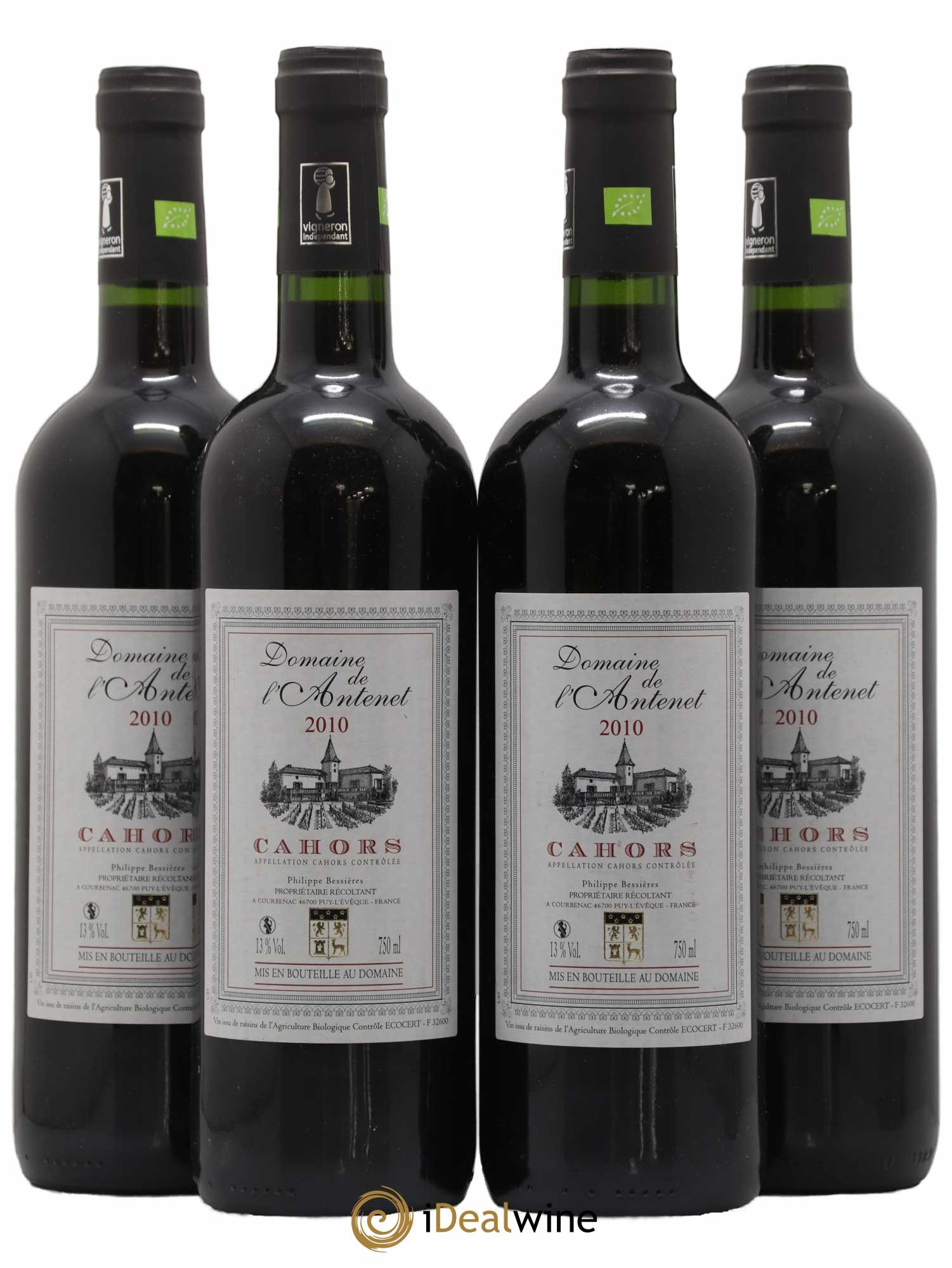 Cahors Domaine de l'Antenet P. Bessières (sans prix de réserve) 2010 - Posten von 4 Flaschen - 0