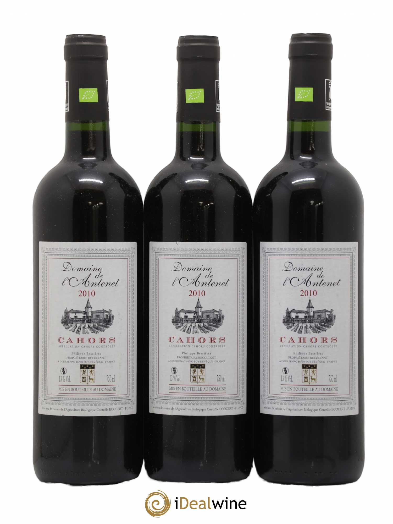Cahors Domaine de l'Antenet P. Bessières (sans prix de réserve) 2010 - Posten von 3 Flaschen - 0