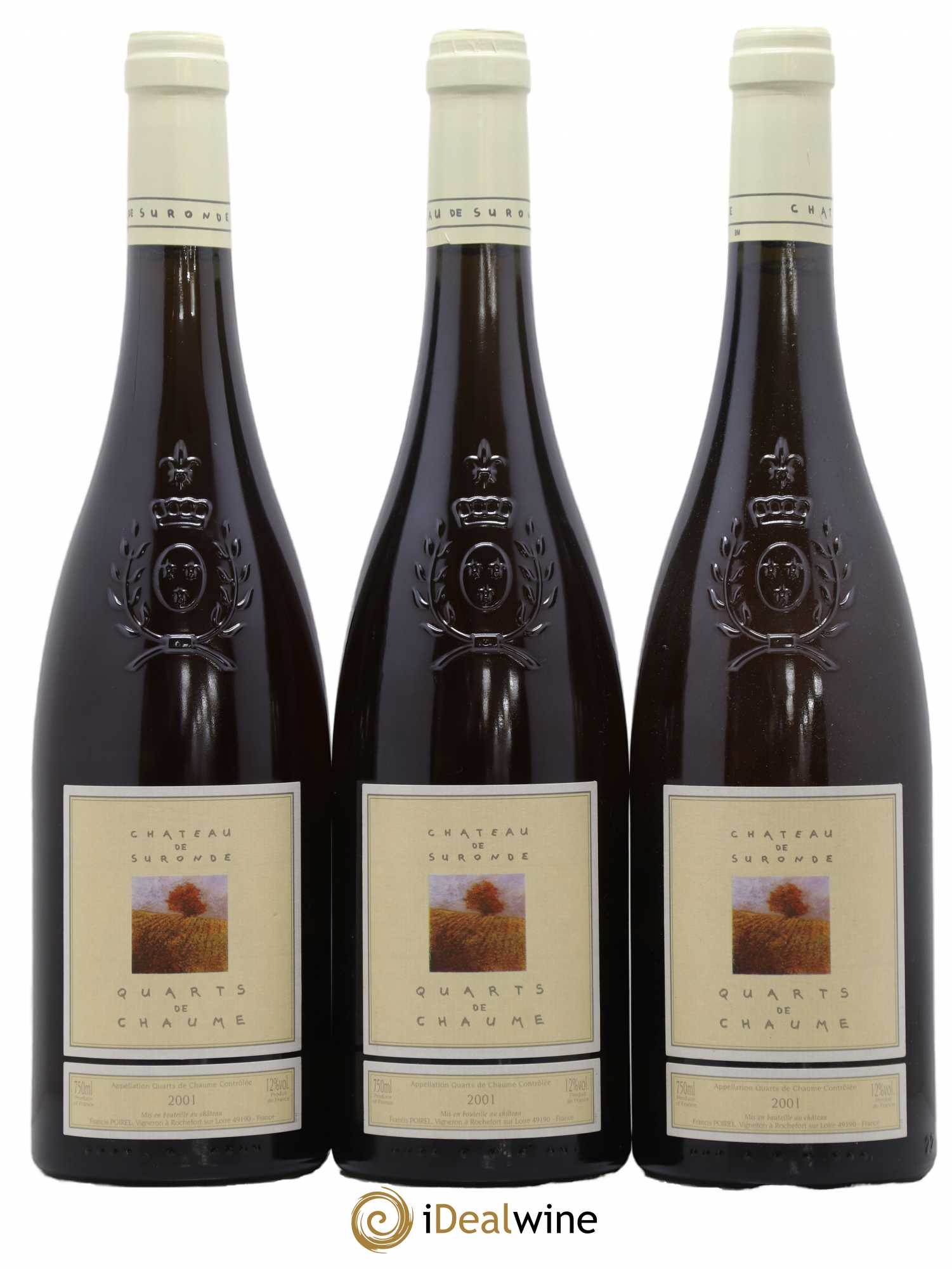 Quarts de Chaume Château de Suronde 2001 - Lotto di 3 bottiglie - 0