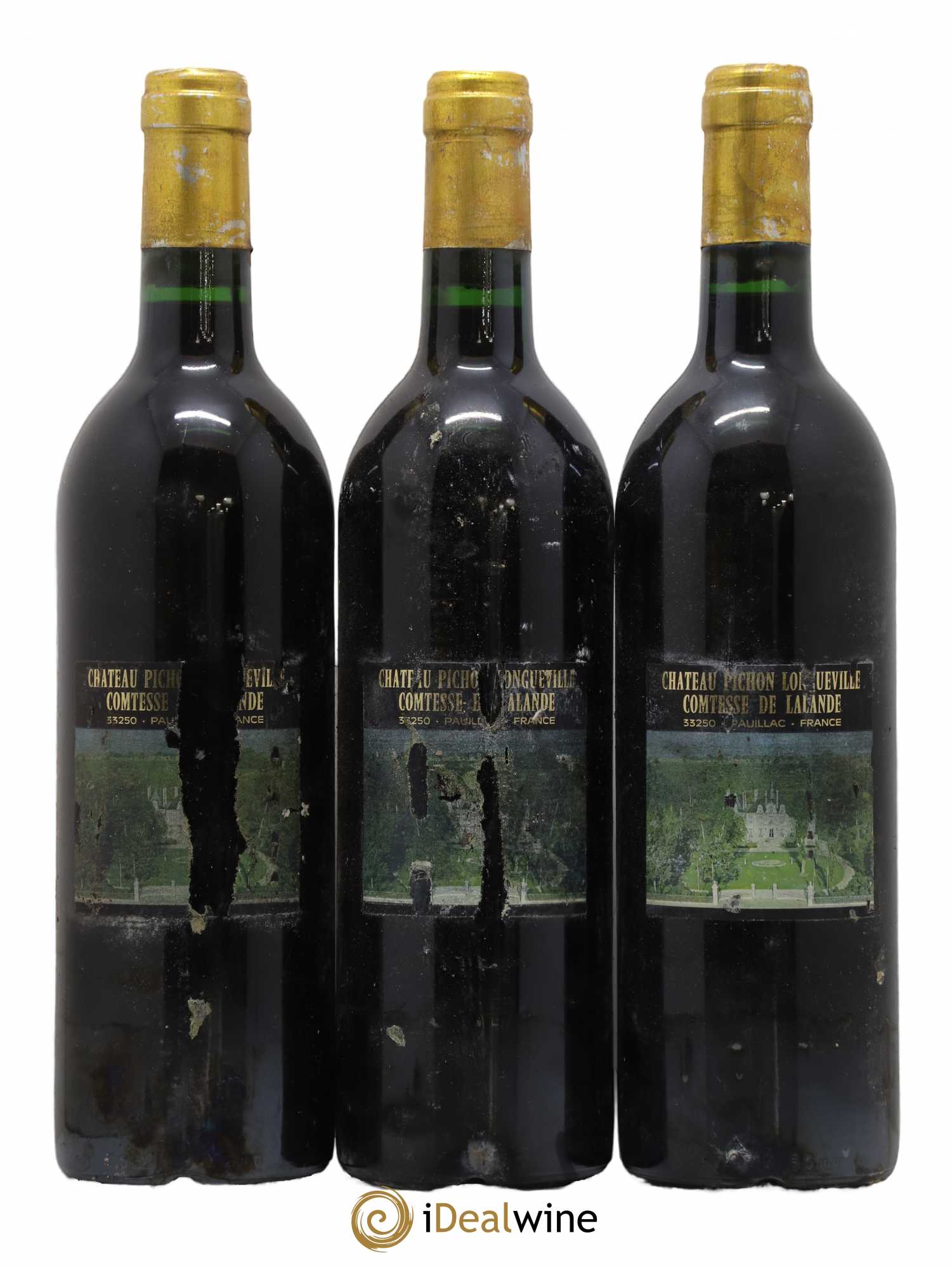 Château Pichon Longueville Comtesse de Lalande 2ème Grand Cru Classé 1990 - Lot de 3 bouteilles - 1