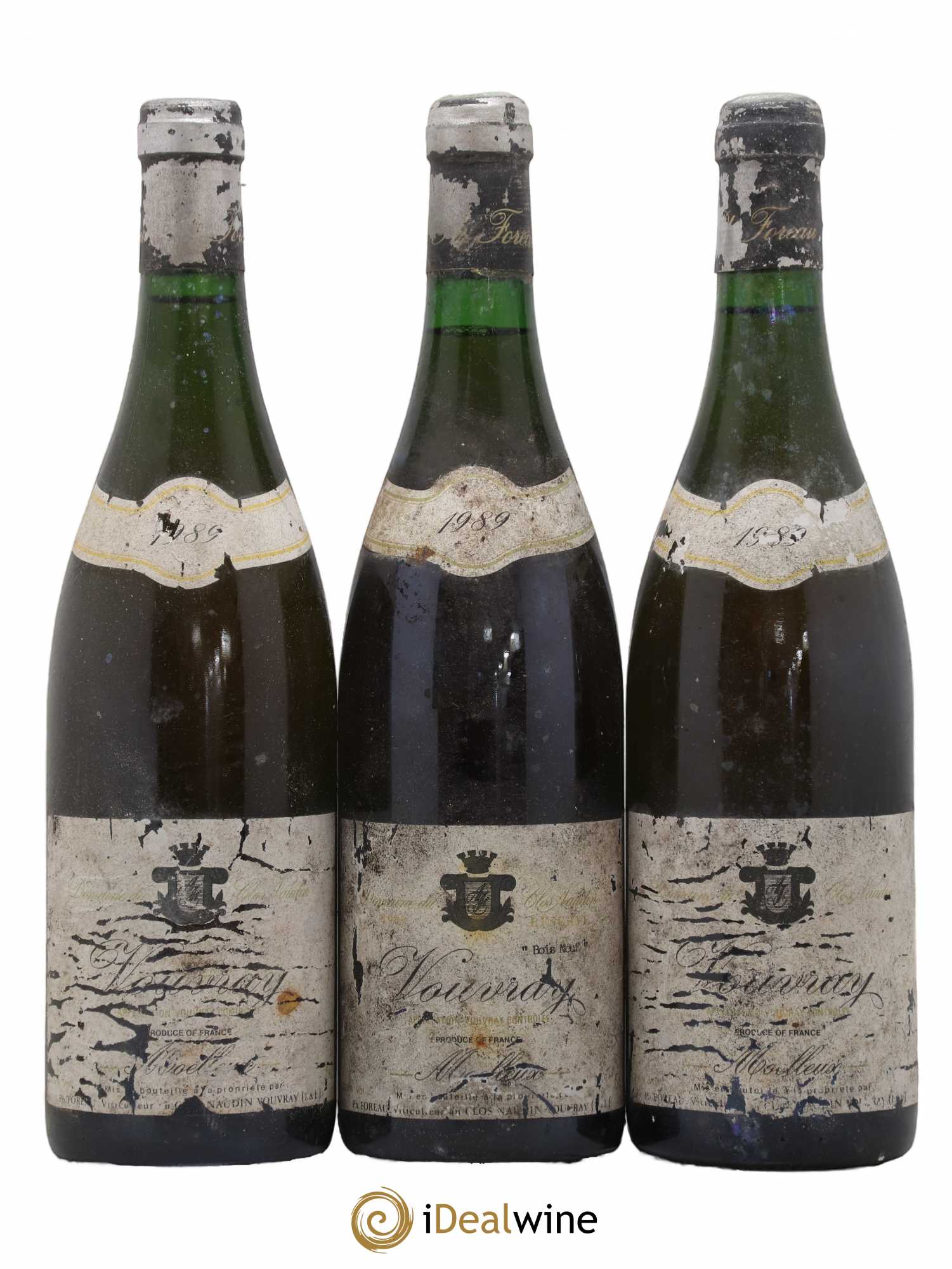 Vouvray Moelleux Clos Naudin - Philippe Foreau 1989 - Lotto di 3 bottiglie - 0