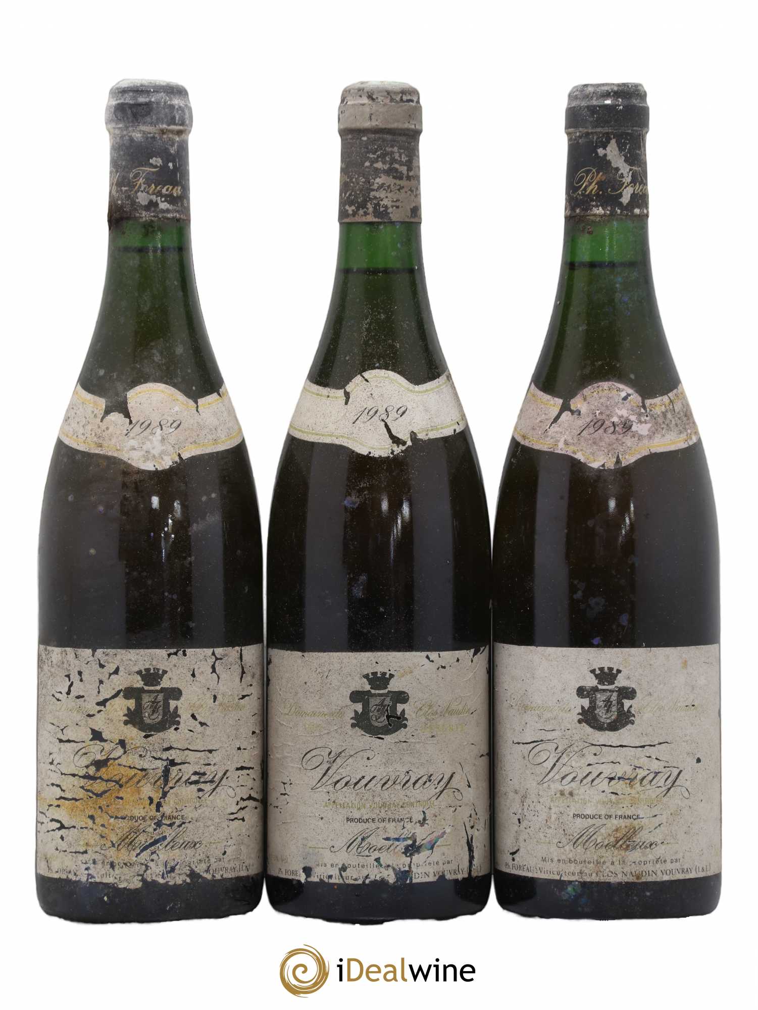Vouvray Moelleux Clos Naudin - Philippe Foreau 1989 - Lotto di 3 bottiglie - 0