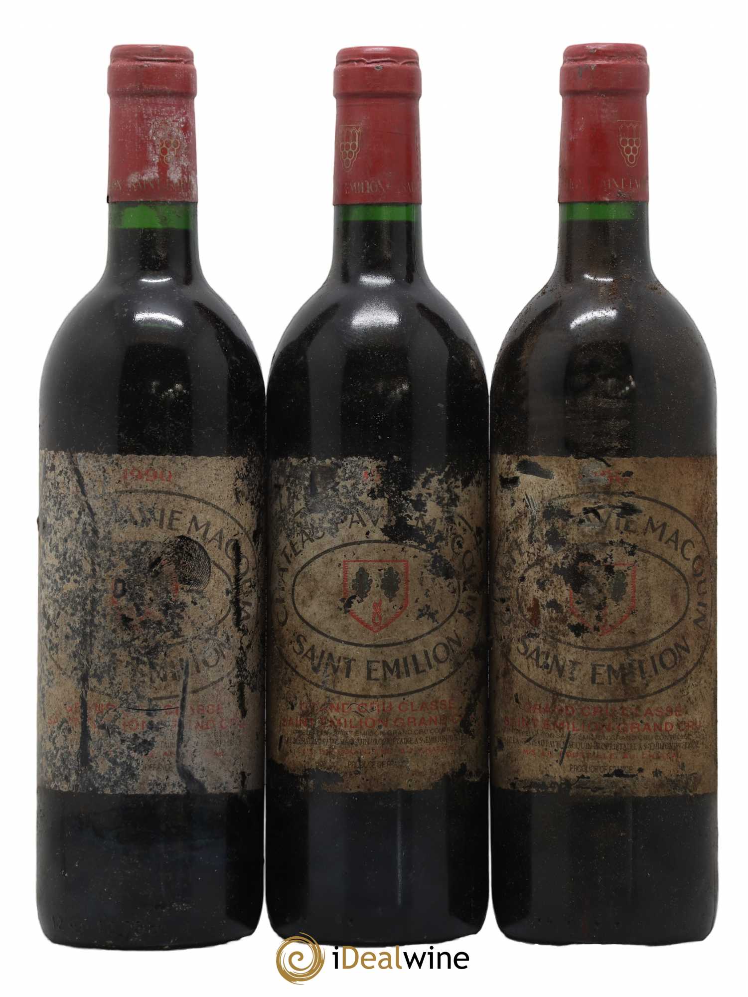Château Pavie Macquin 1er Grand Cru Classé B 1990 - Lot de 3 bouteilles - 0
