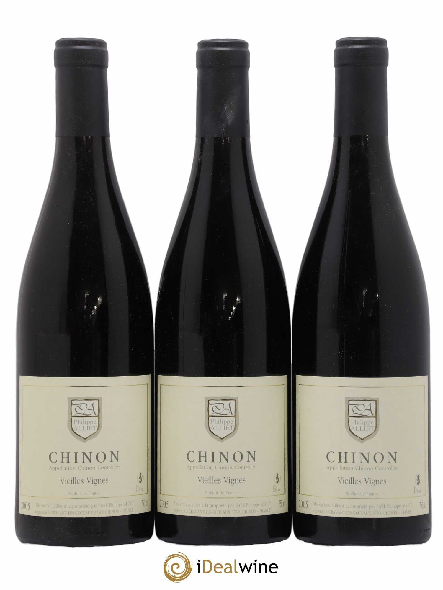 Chinon Vieilles Vignes Philippe Alliet 2005 - Lot de 3 bouteilles - 0