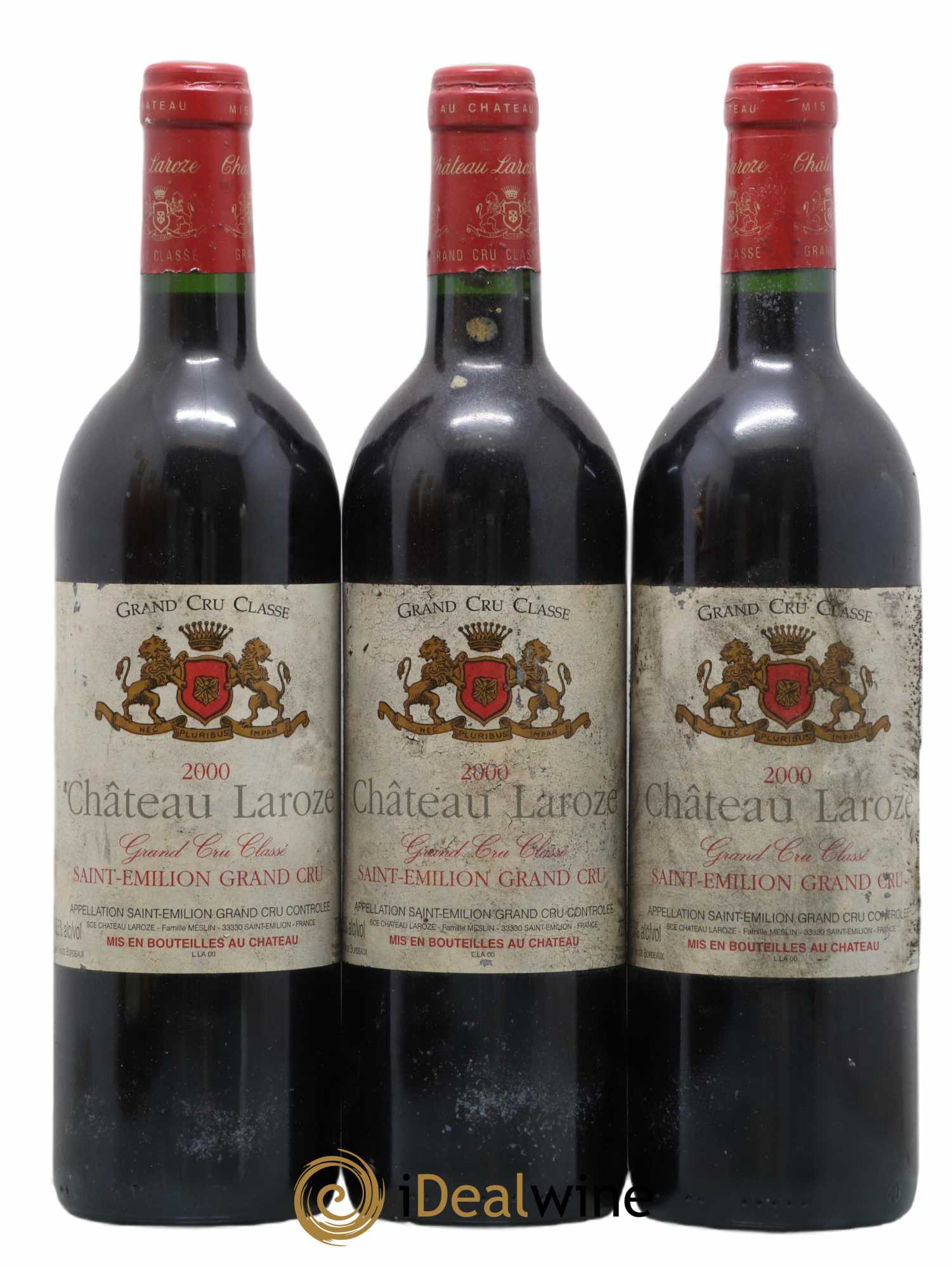 Château Laroze Grand Cru Classé 2000 - Lot de 3 bouteilles - 0