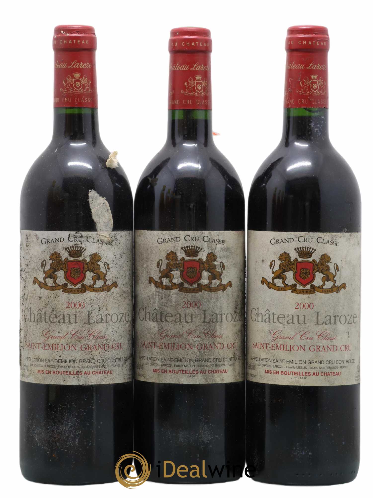 Château Laroze Grand Cru Classé 2000 - Lot de 3 bouteilles - 0