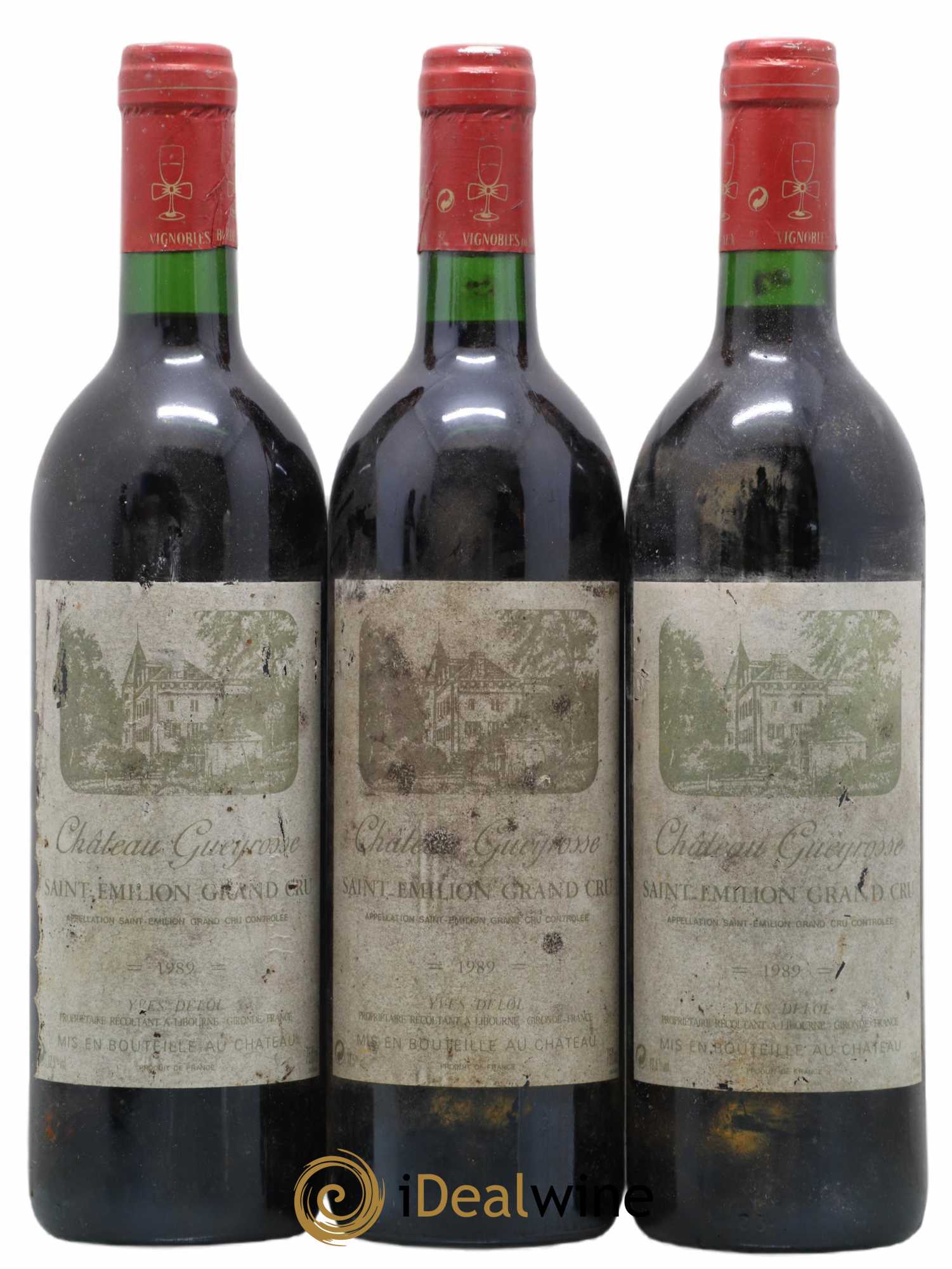 Saint-Émilion Grand Cru - 1989 - Lot of 3 bottles - 0