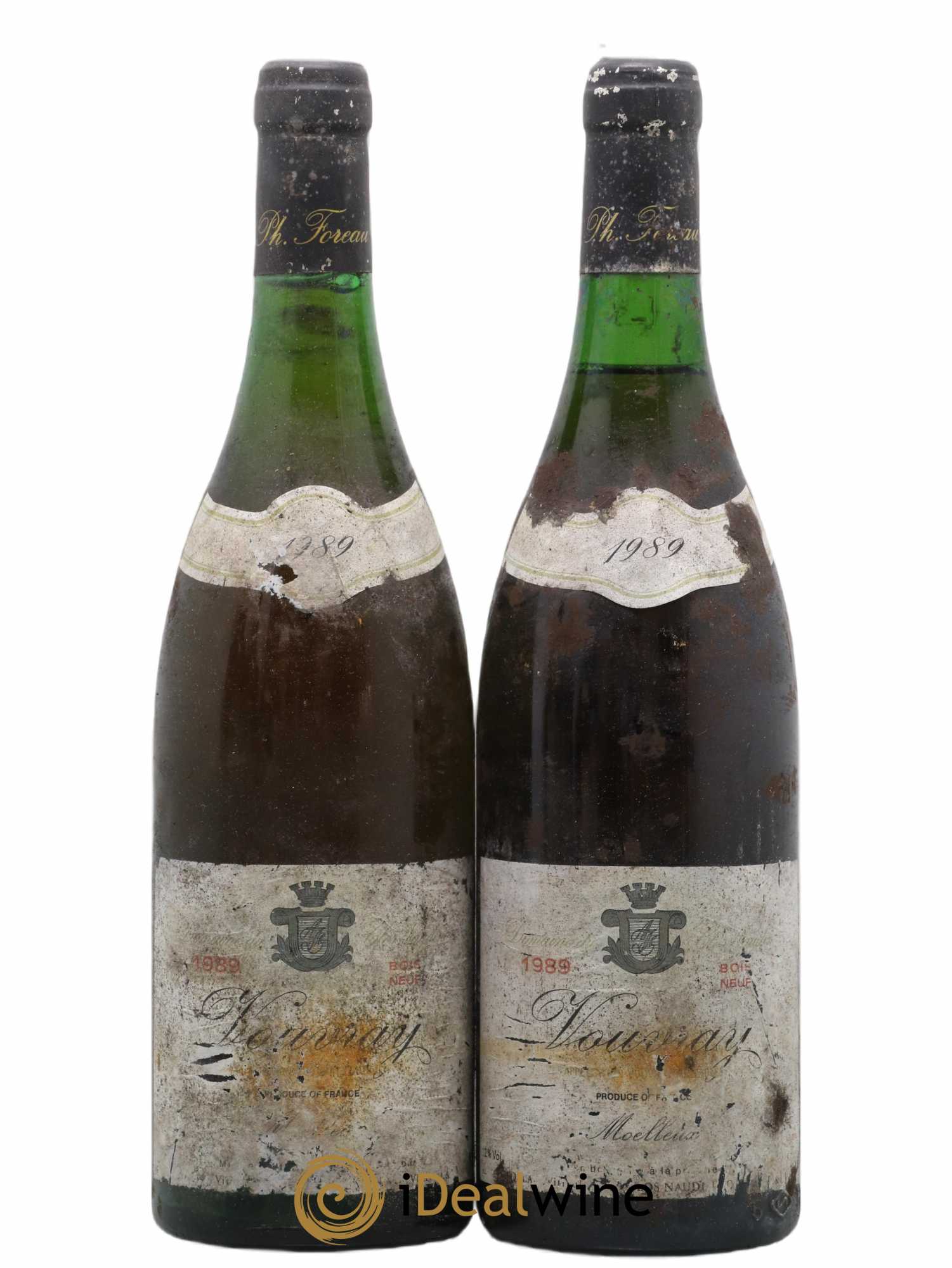 Vouvray Moelleux Clos Naudin - Philippe Foreau Bois Neuf 1989 - Lot of 2 bottles - 0