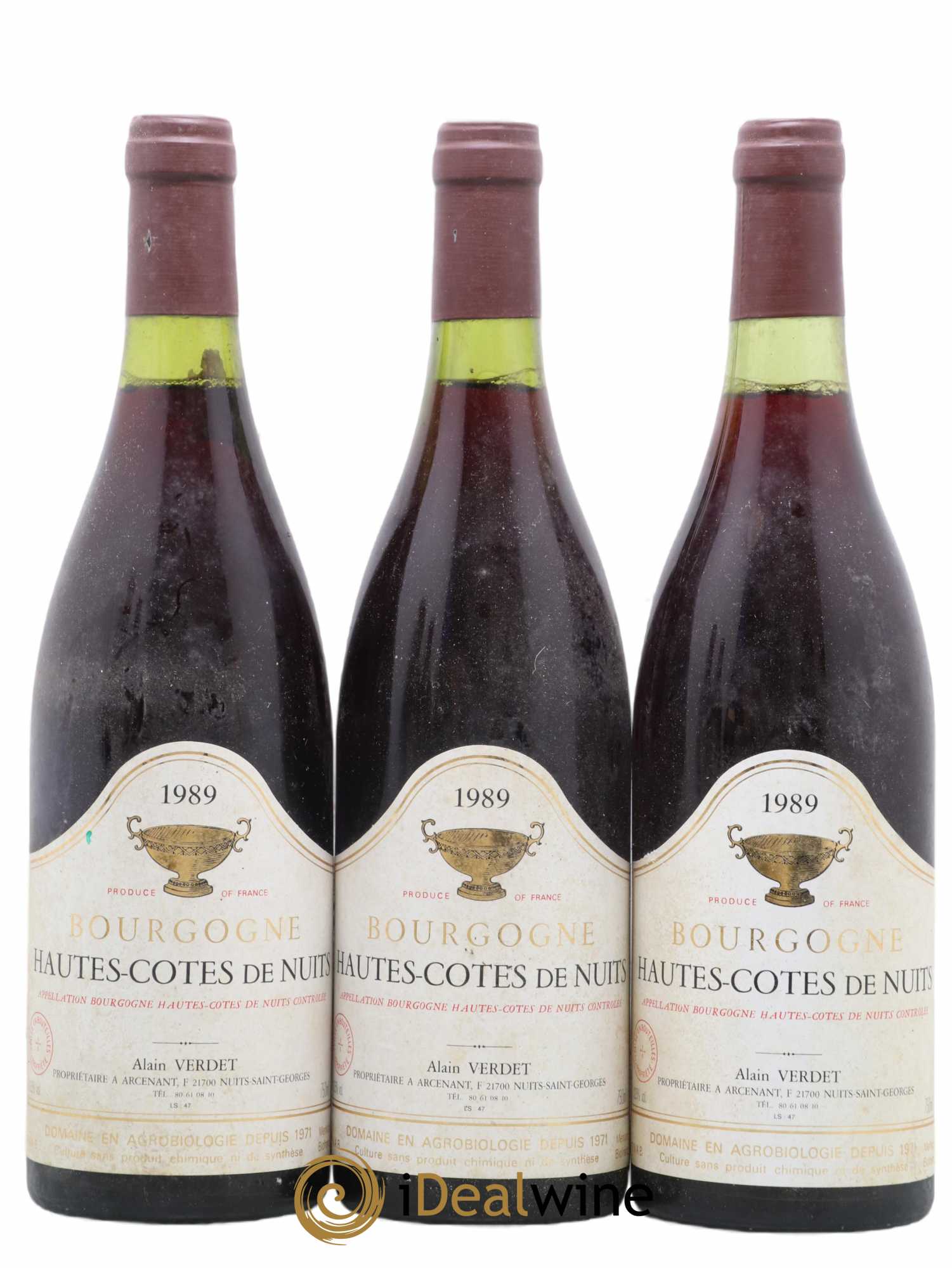 Hautes-Côtes de Nuits Verdet 1989 - Lot de 3 bouteilles - 0