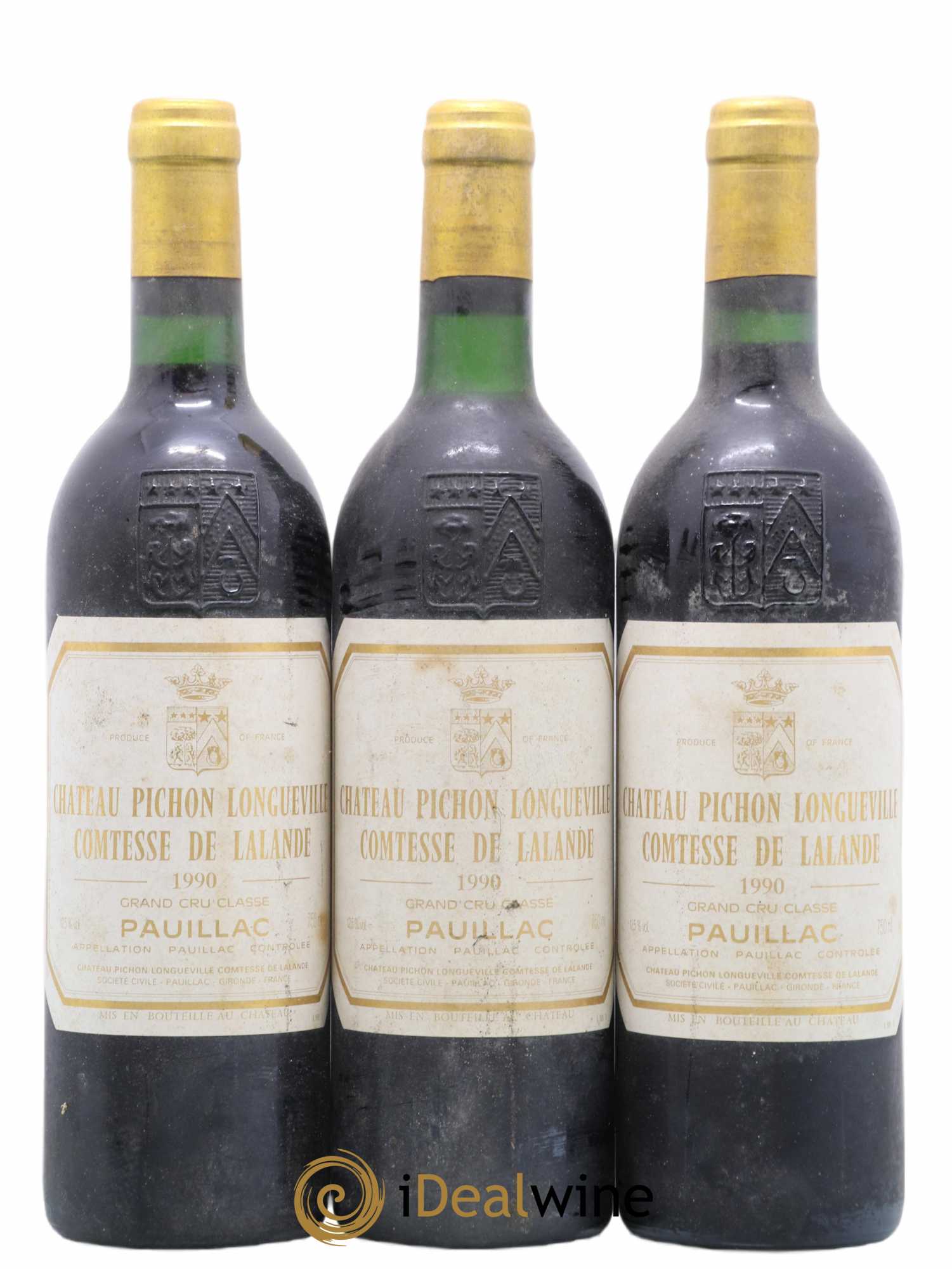 Château Pichon Longueville Comtesse de Lalande 2ème Grand Cru Classé 1990 - Lot of 3 bottles - 0