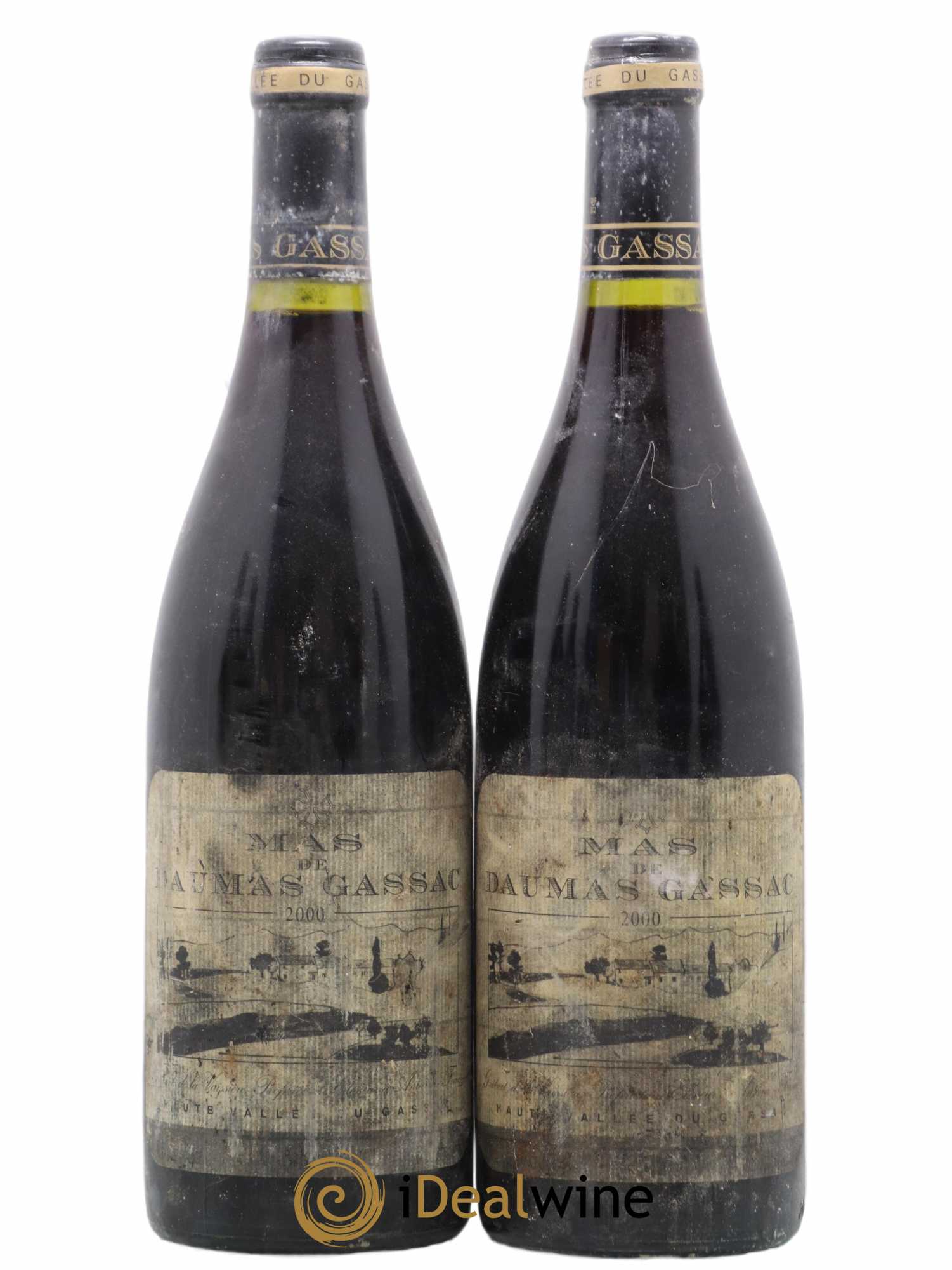 Saint-Guilhem-le-Désert - Cité d'Aniane Mas Daumas Gassac Famille Guibert de La Vaissière 2000 - Lot of 2 bottles - 0