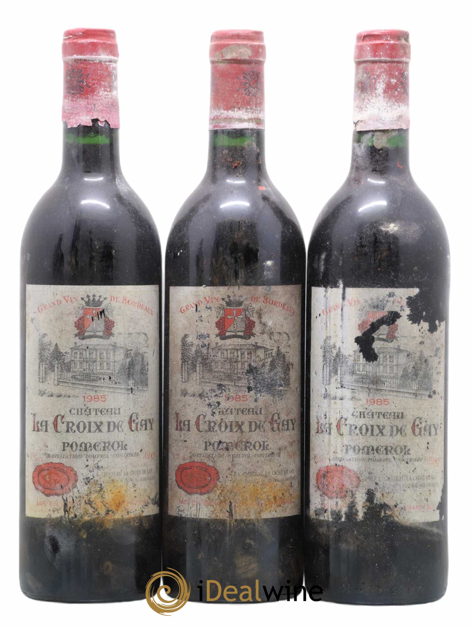 Château la Croix de Gay 1985 - Lot de 3 bouteilles - 0