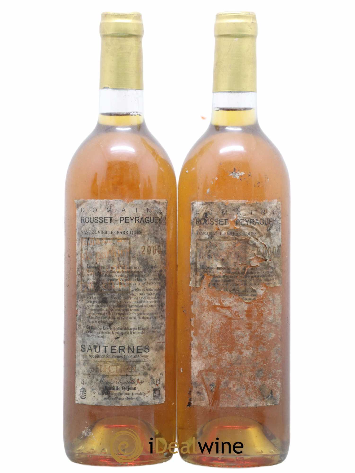 Rousset Peyraguey 5 ans Vieilles Barriques 2000 - Posten von 2 Flaschen - 0