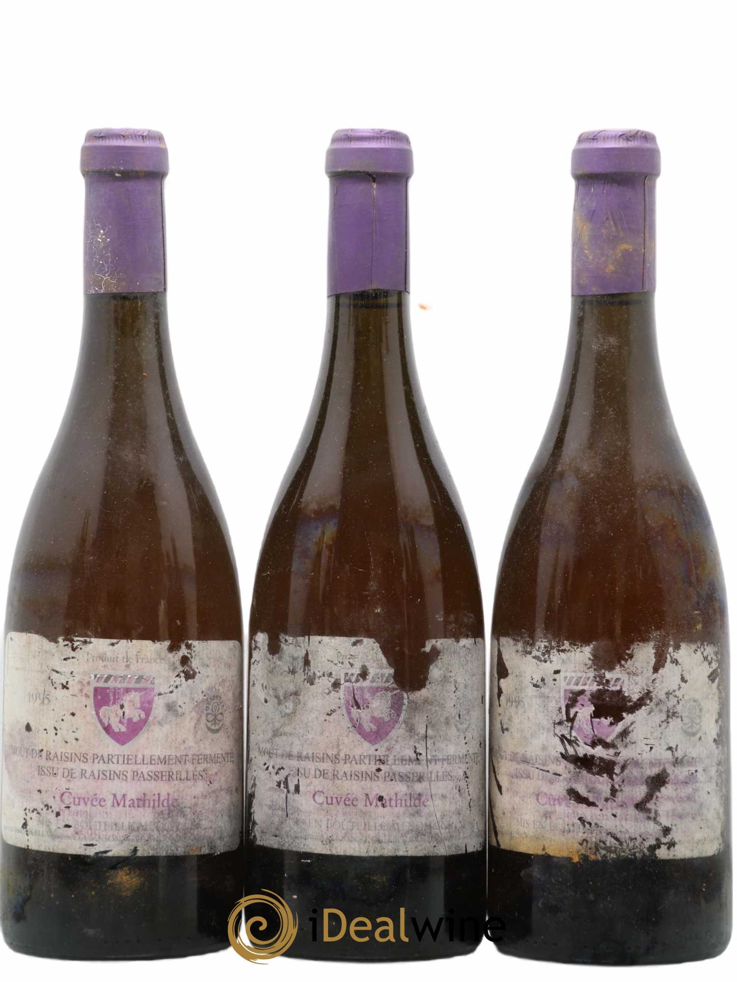 Moût de raisins partiellement fermenté issu de raisins passerillés Coteau du Houet Mark Angeli (Domaine) - Ferme de la Sansonnière Cuvée Mathilde 1995 - Lot de 3 bouteilles - 0