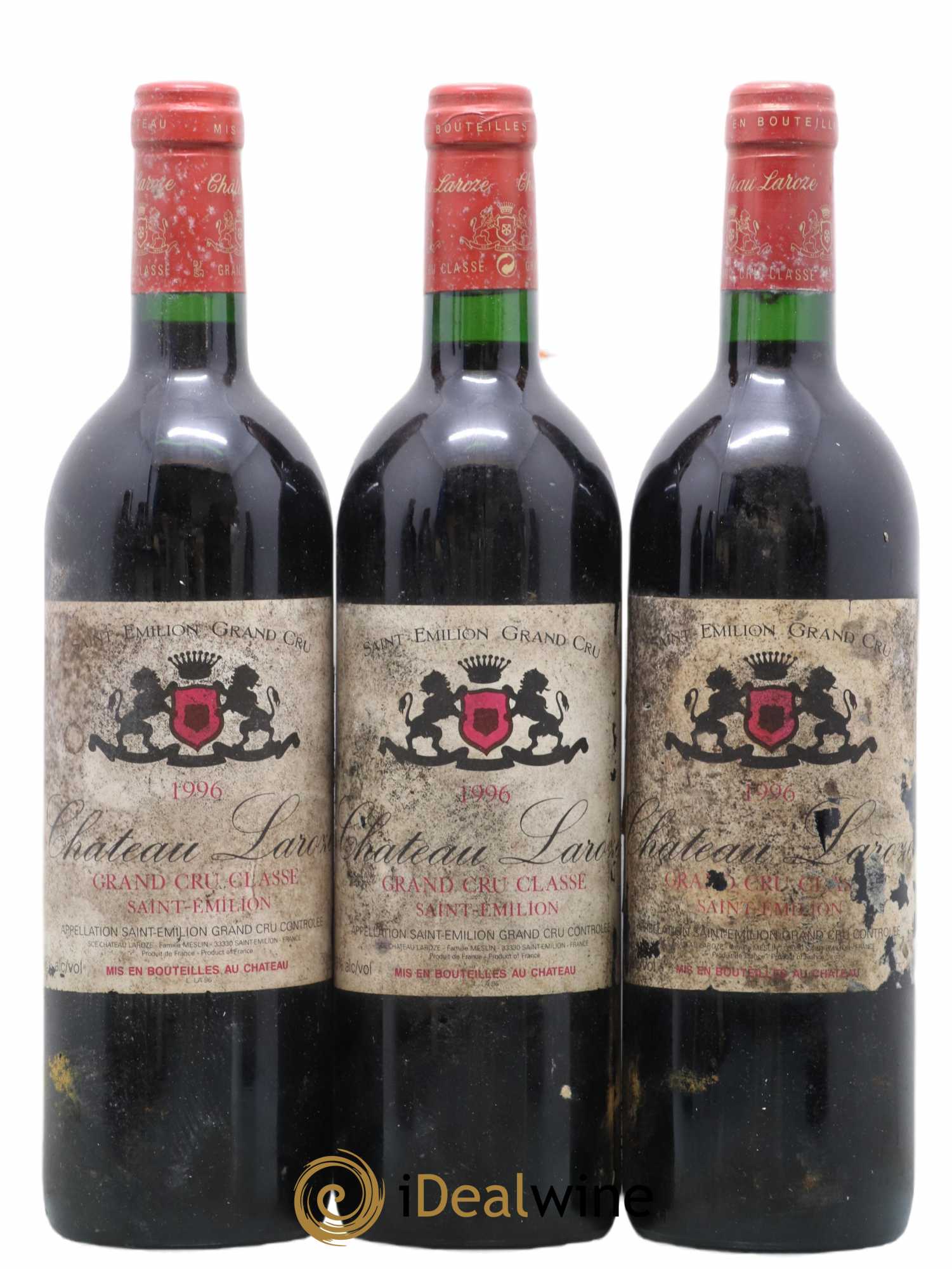Château Laroze Grand Cru Classé 1996 - Lot de 3 bouteilles - 0