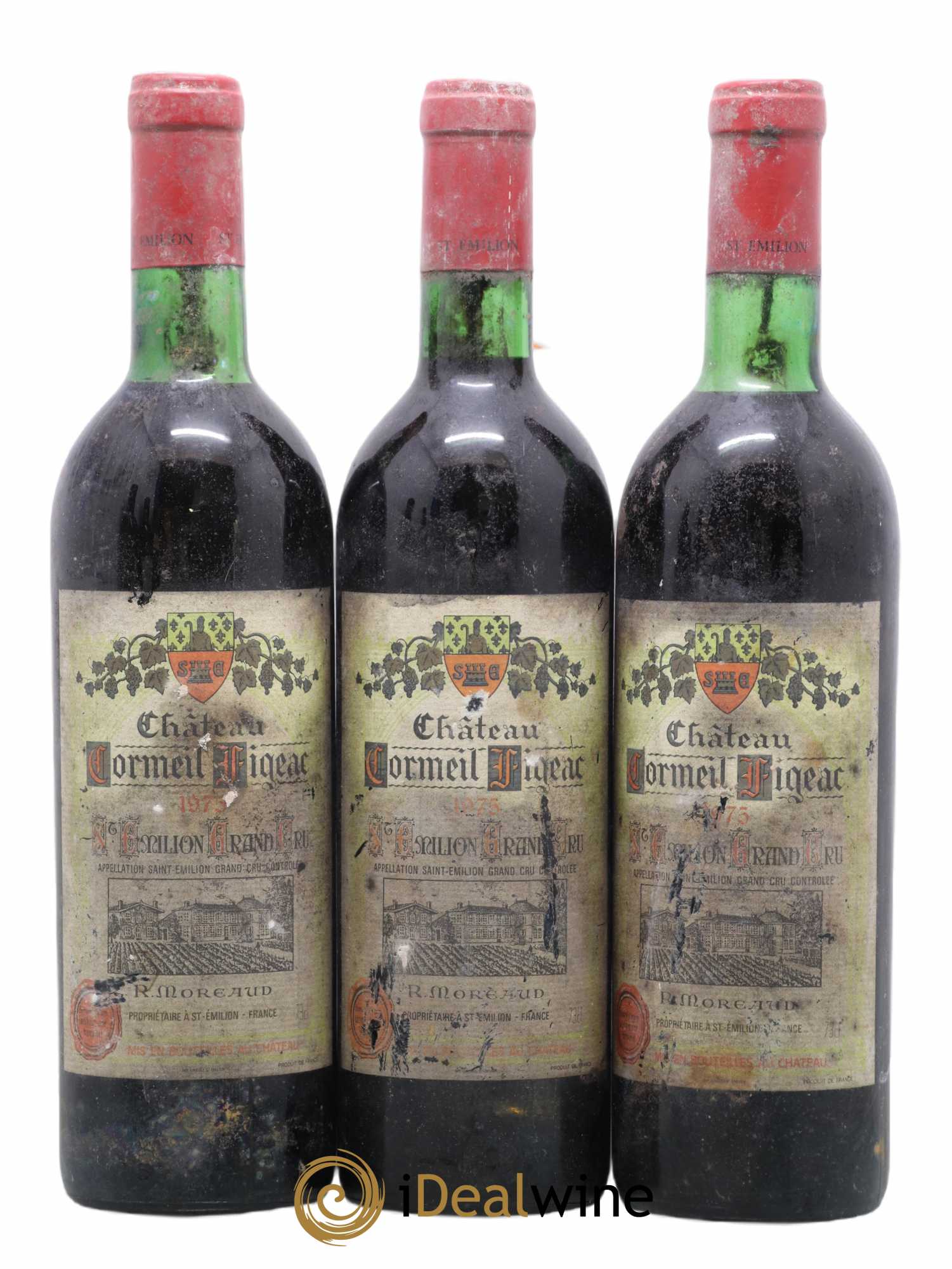 Château Cormeil Figeac 1975 - Lot of 3 bottles - 0