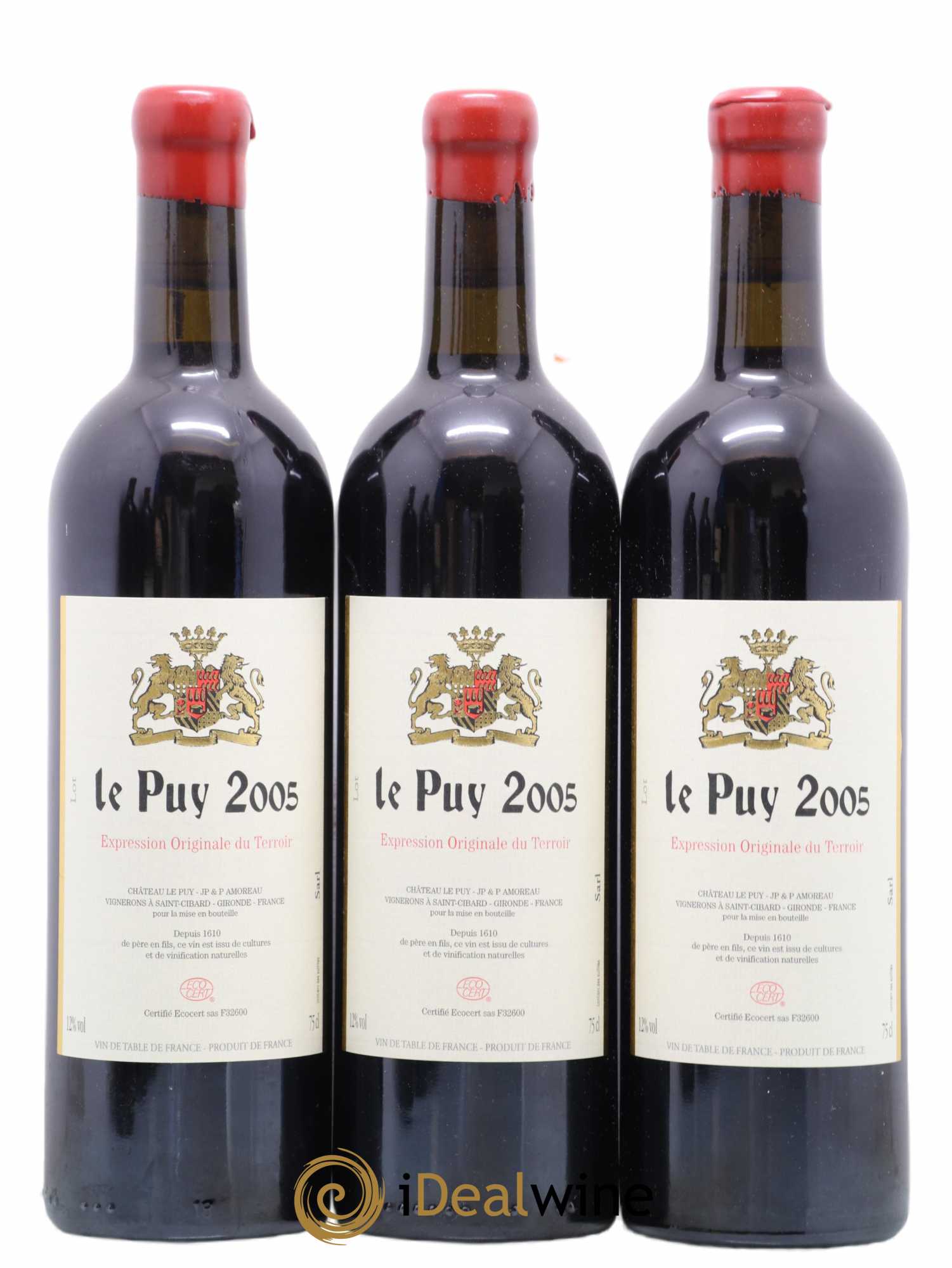 Château Le Puy 2005 - Lot de 3 bouteilles - 0