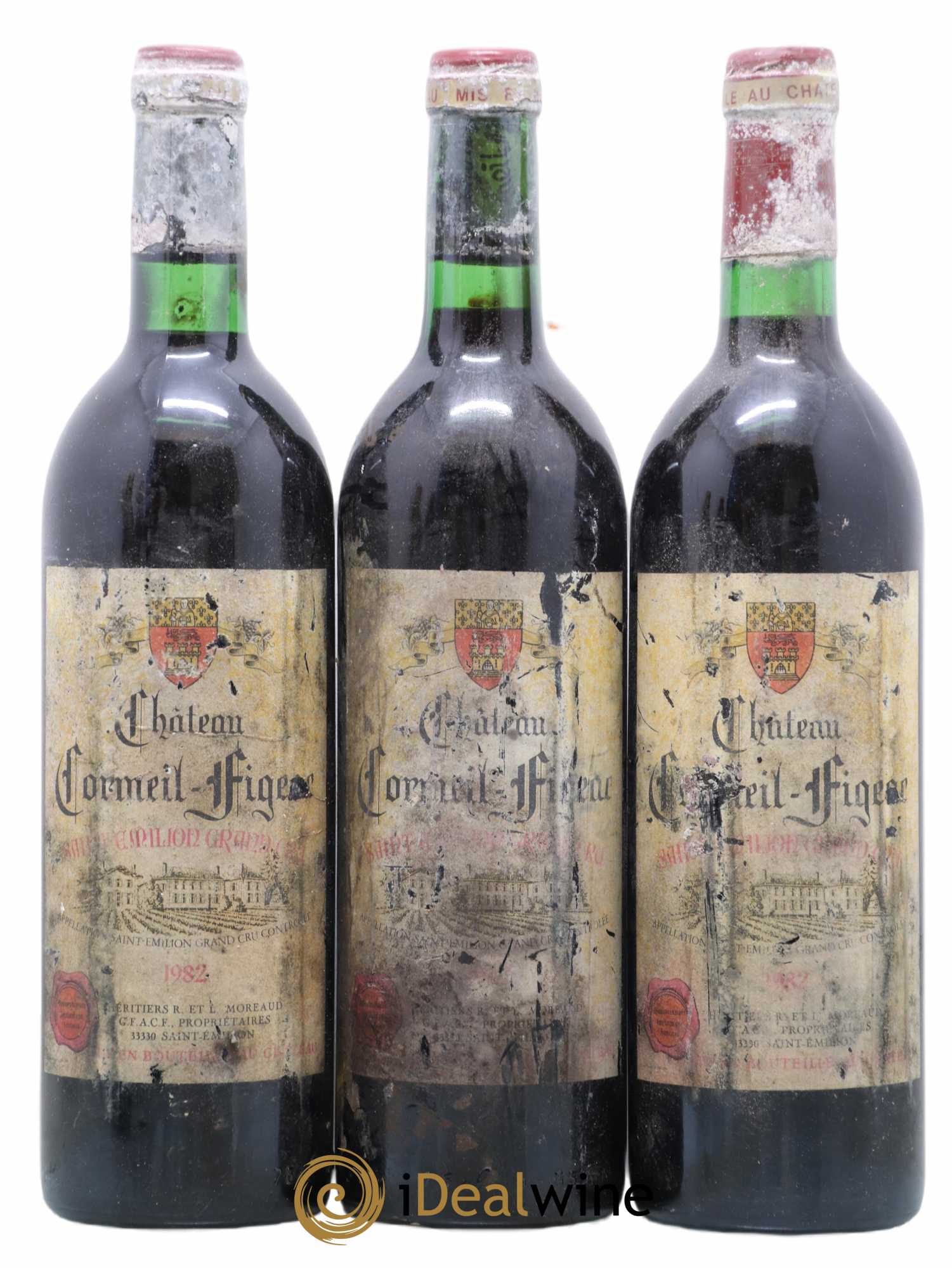 Château Cormeil Figeac 1982 - Lot of 3 bottles - 0