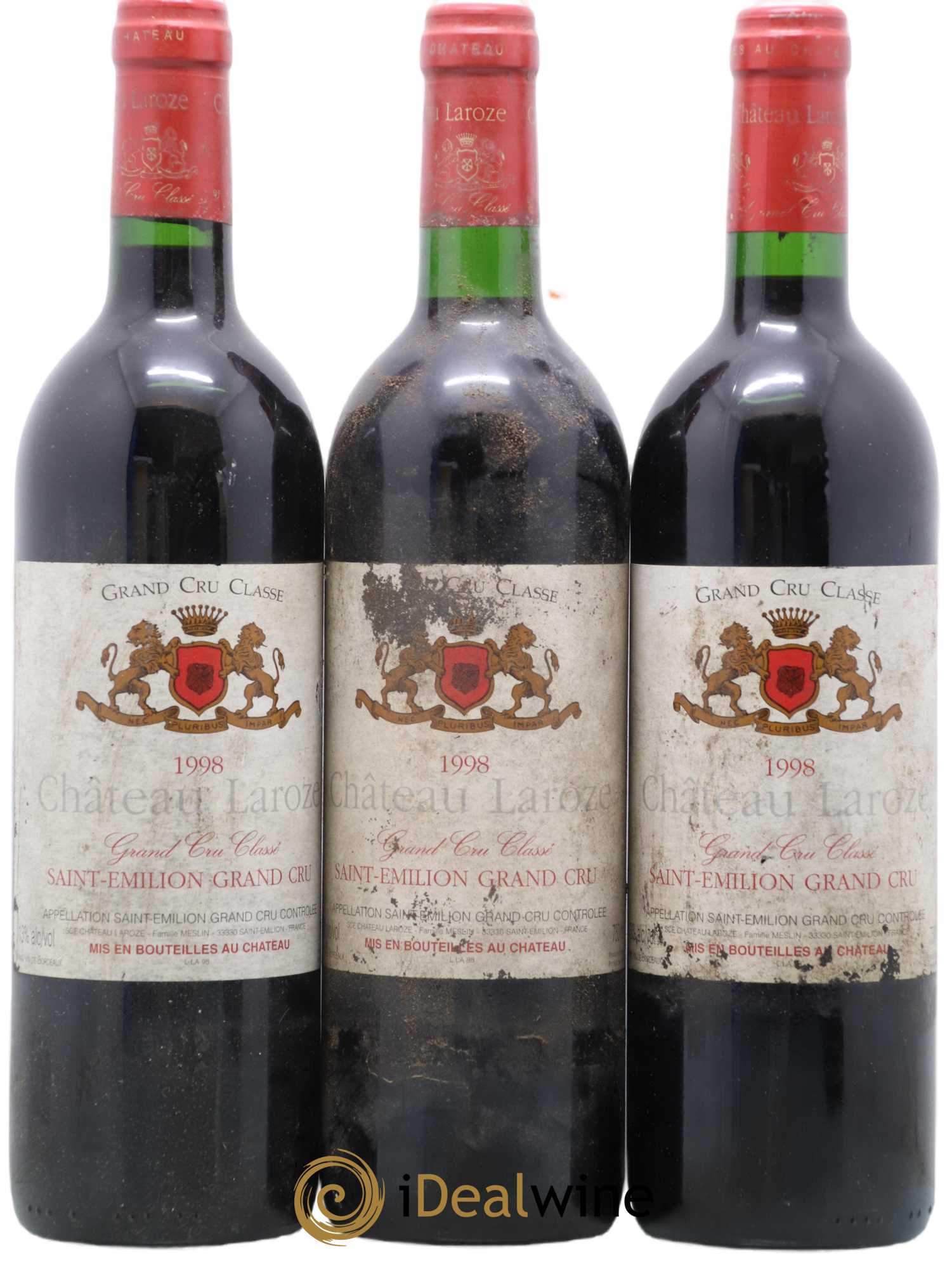 Château Laroze Grand Cru Classé 1998 - Lot de 3 bouteilles - 0