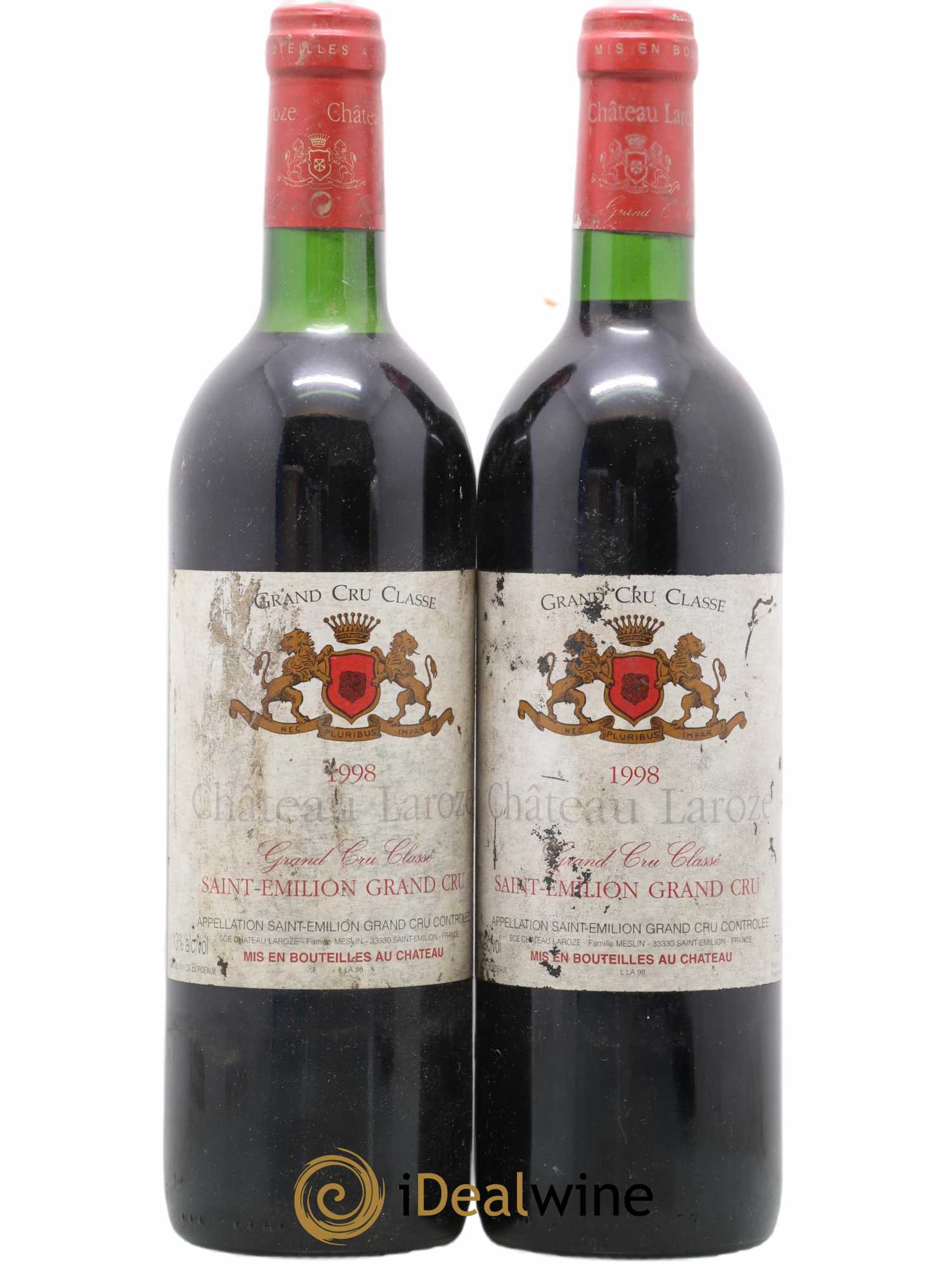 Château Laroze Grand Cru Classé 1998 - Lot de 2 bouteilles - 0