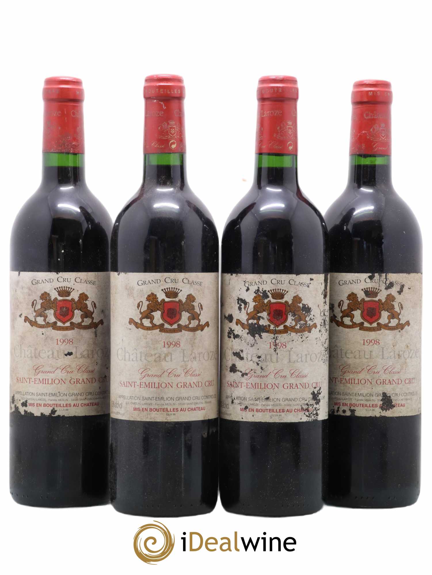 Château Laroze Grand Cru Classé 1998 - Lot de 4 bouteilles - 0