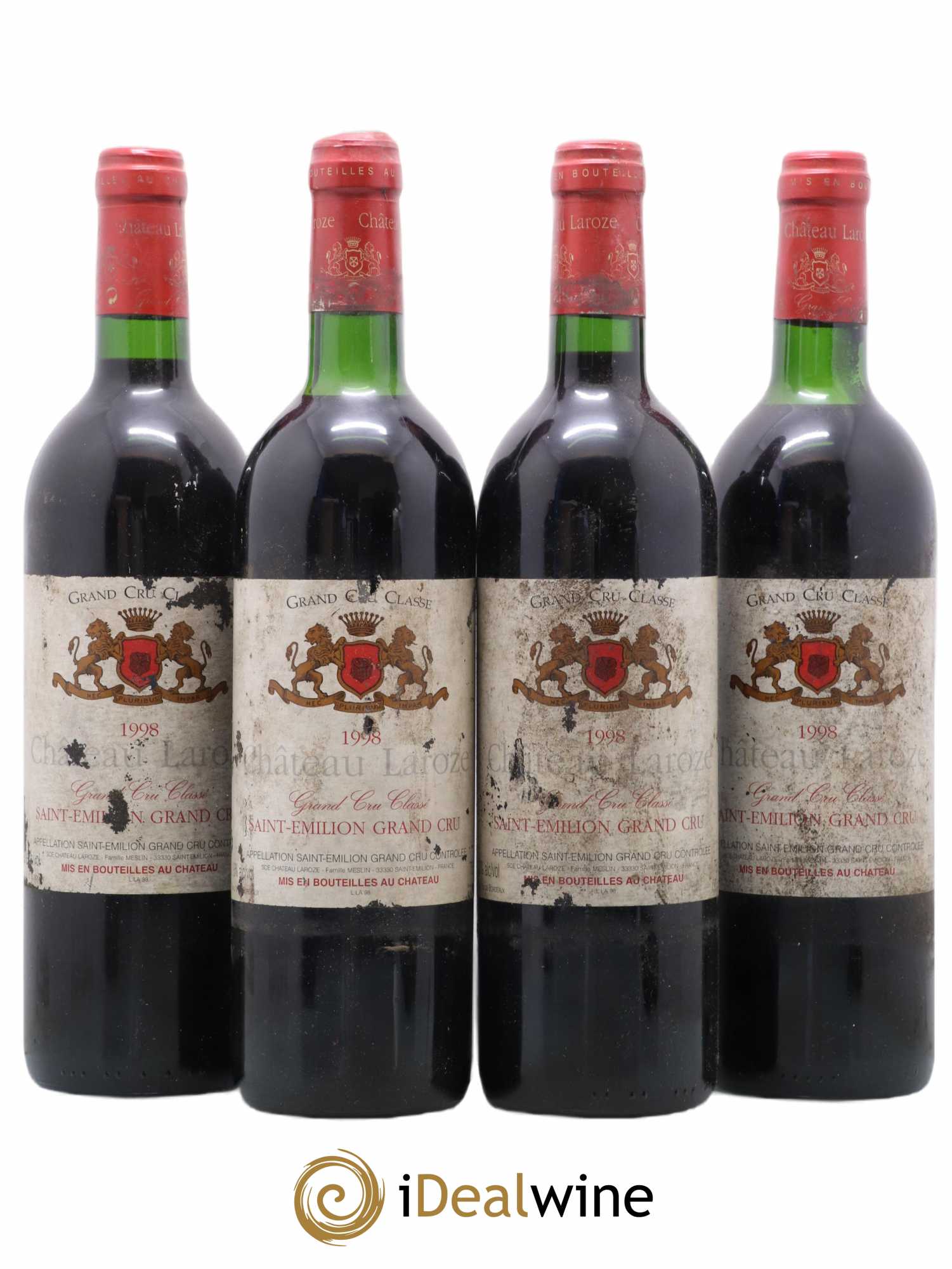 Château Laroze Grand Cru Classé 1998 - Lot de 4 bouteilles - 0