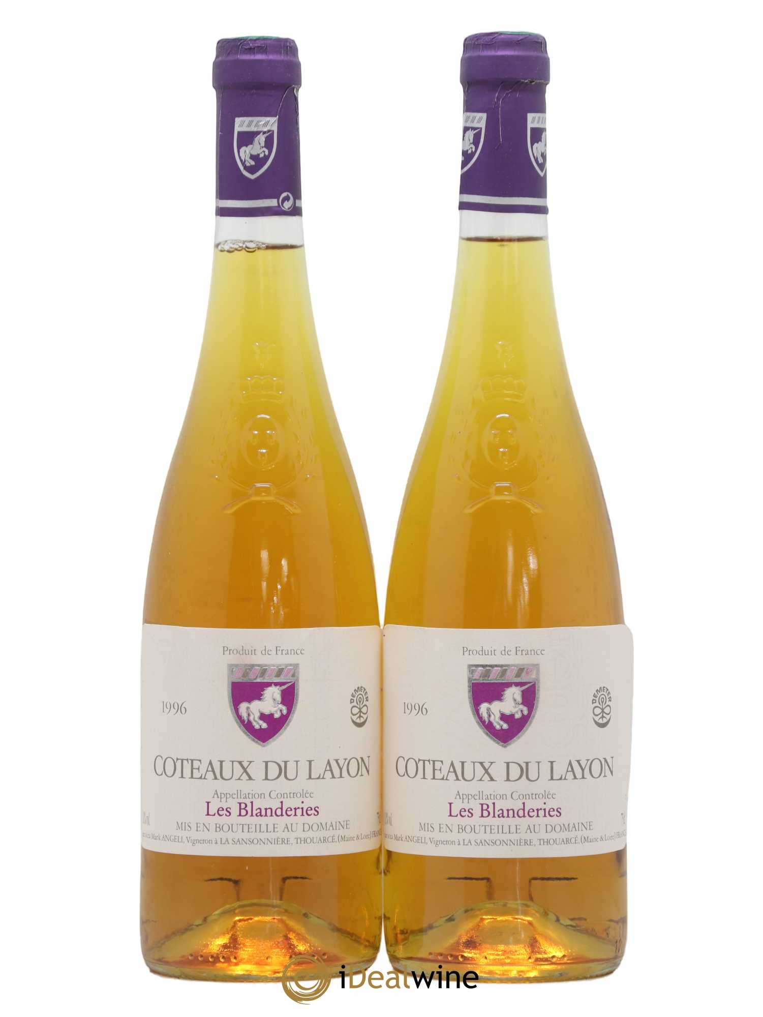 Coteaux du Layon Les Blanderies Mark Angeli (Domaine) - Ferme de la Sansonnière 1996 - Lotto di 2 bottiglie - 0