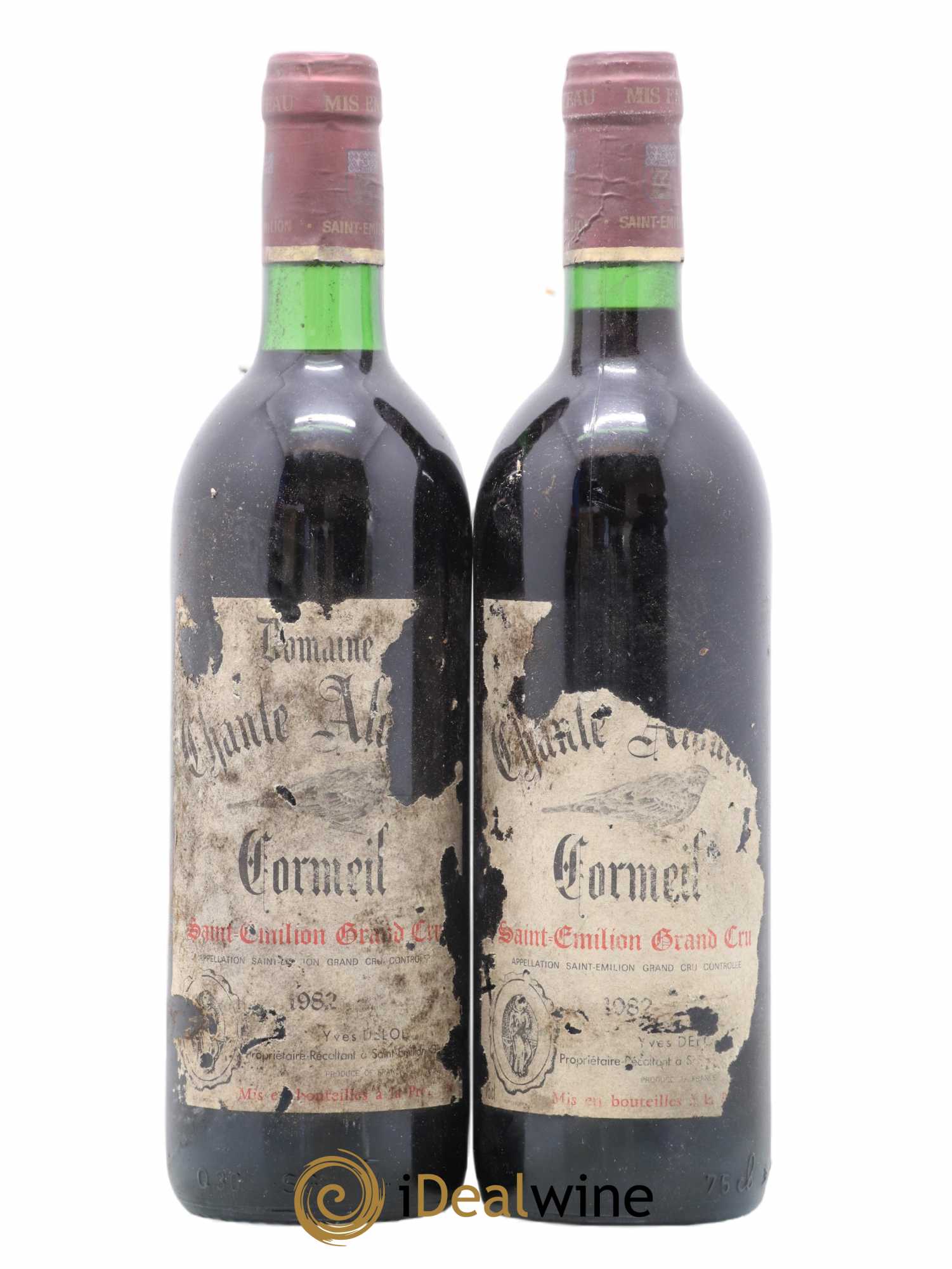 Saint-Émilion Grand Cru Château Chante Alouette 1982 - Lot de 2 bouteilles - 0