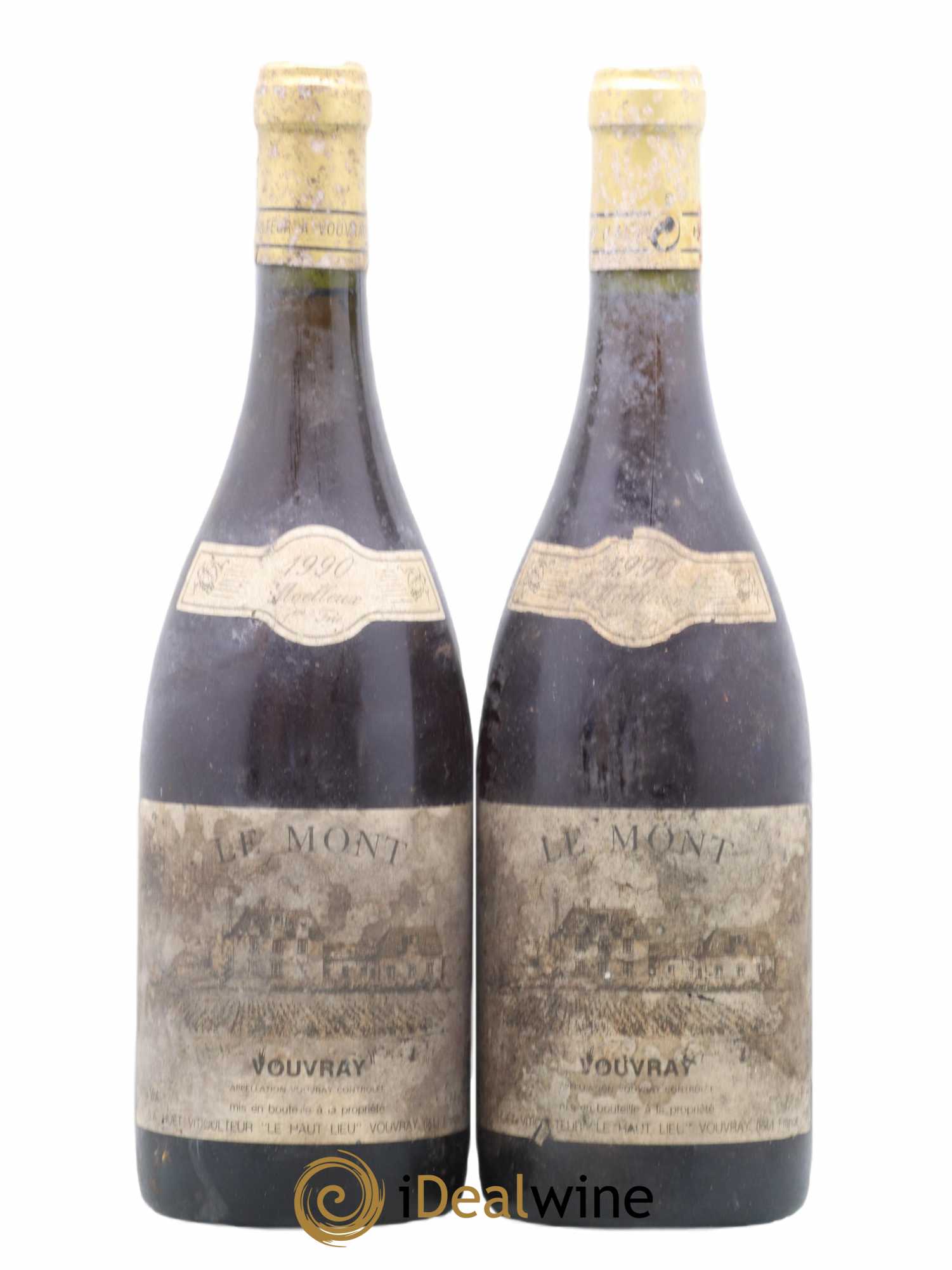 Vouvray Le Mont Moelleux 1ère Trie Domaine Huet 1990 - Lotto di 2 bottiglie - 0