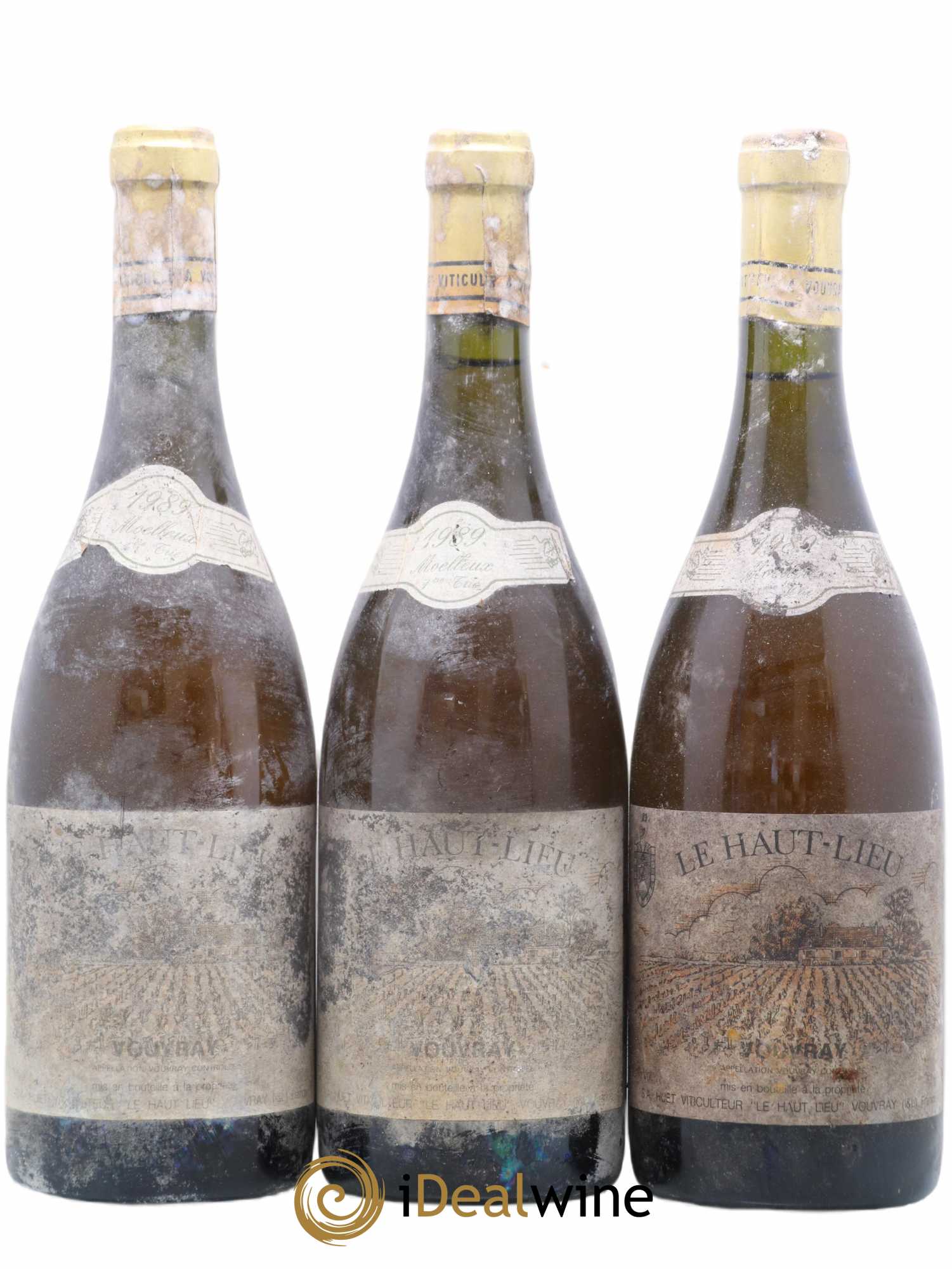 Vouvray Le Haut-Lieu Moelleux 1ère Trie Domaine Huet 1989 - Lotto di 3 bottiglie - 0