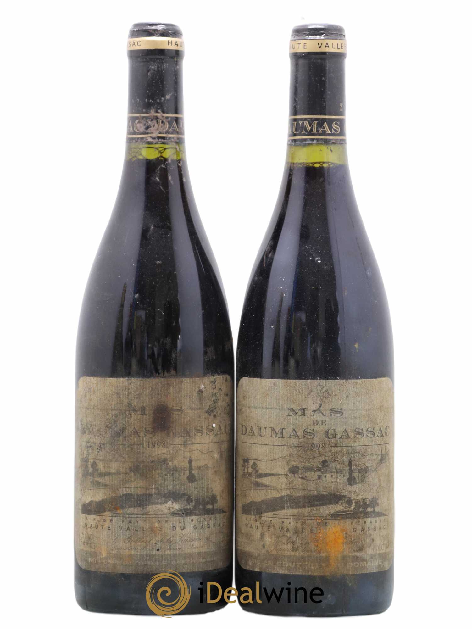 Saint-Guilhem-le-Désert - Cité d'Aniane Mas Daumas Gassac Famille Guibert de La Vaissière 1998 - Lot de 2 bouteilles - 0
