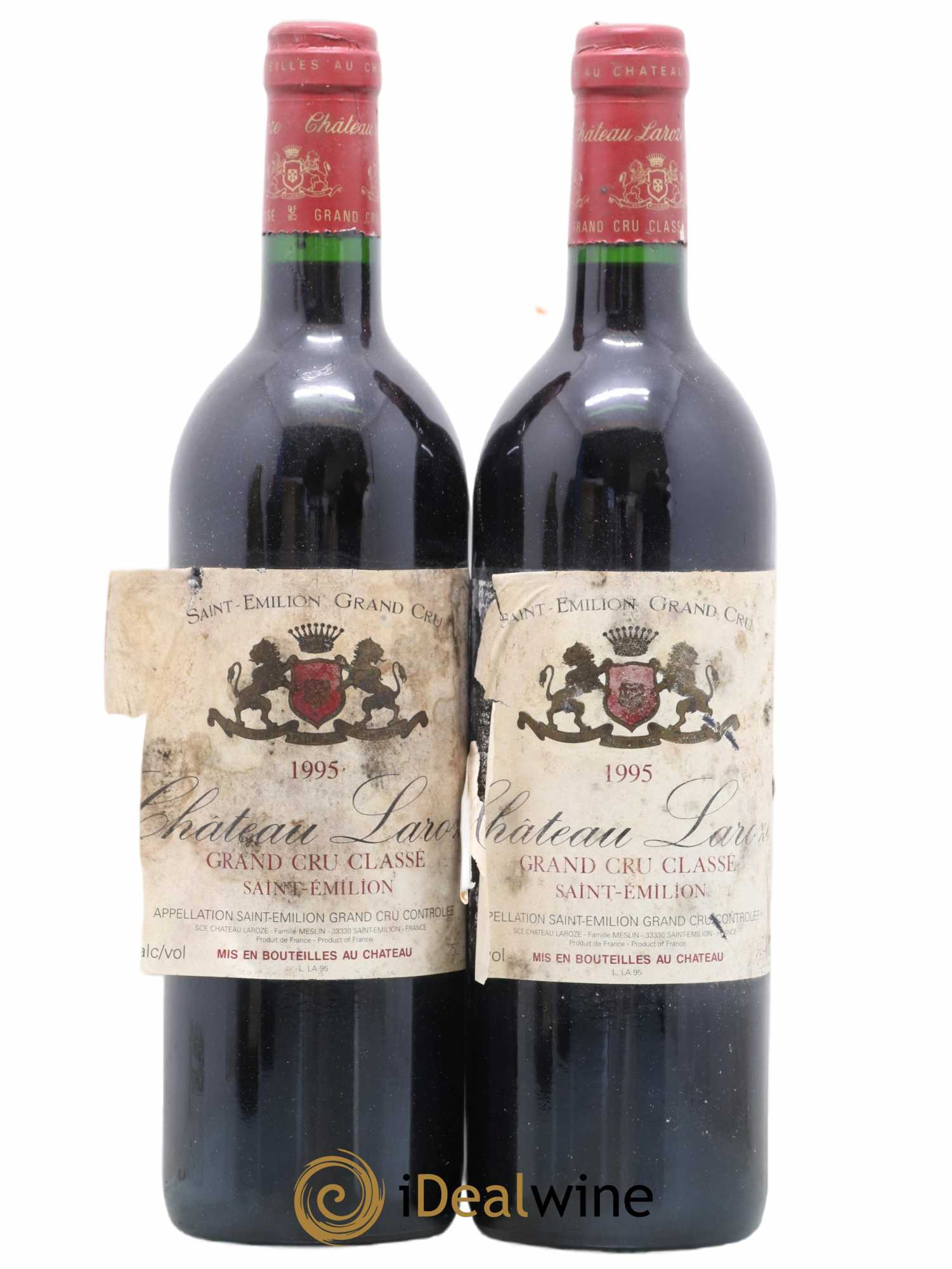 Château Laroze Grand Cru Classé 1995 - Lot de 2 bouteilles - 0