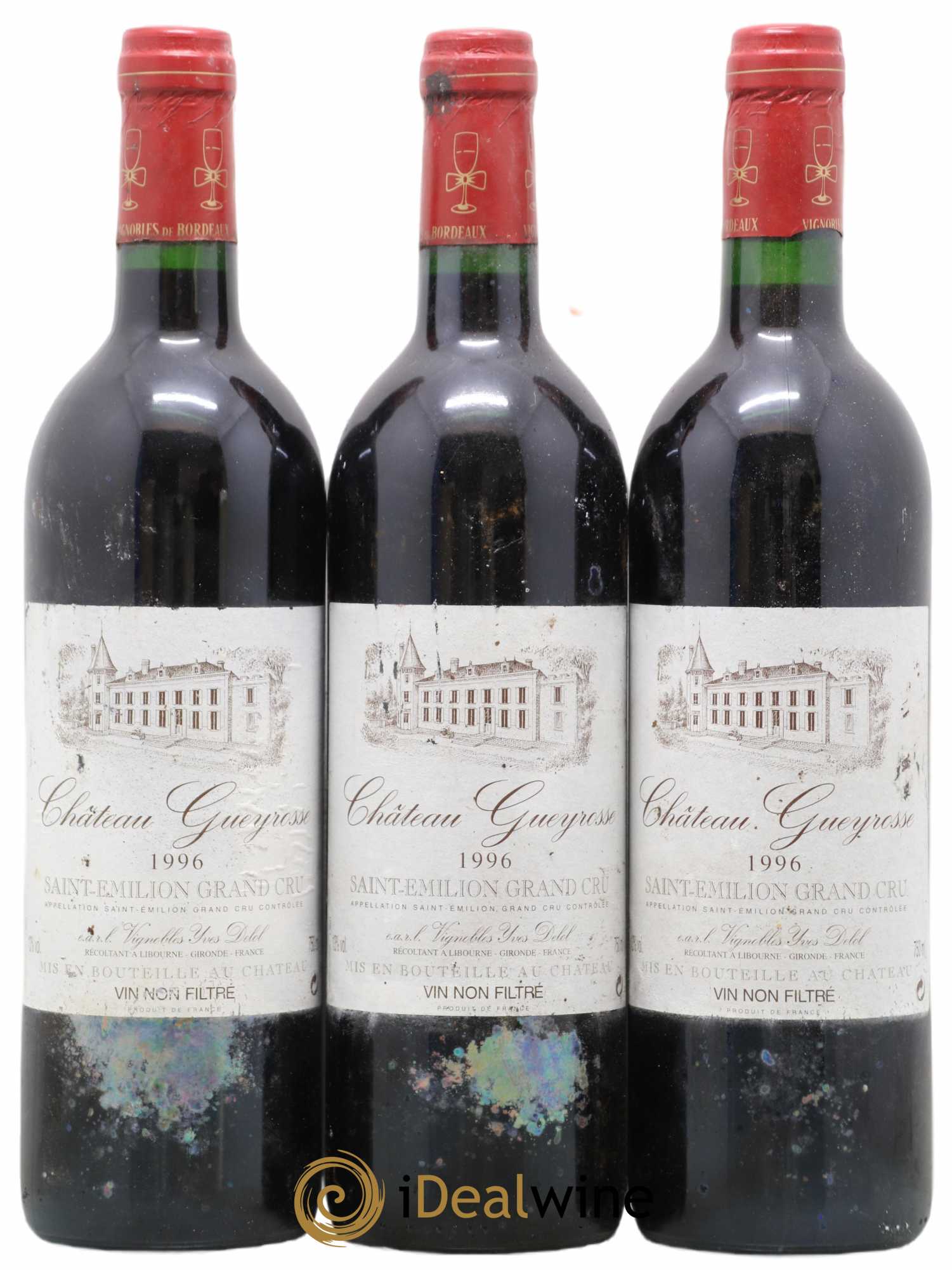 Saint-Émilion Grand Cru (senza prezzo di riserva) 1996 - Lotto di 3 bottiglie - 0