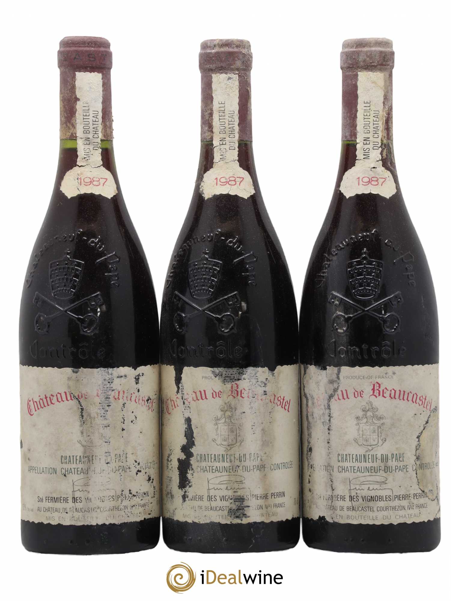 Châteauneuf-du-Pape Château de Beaucastel Famille Perrin 1987 - Lot de 3 bouteilles - 0