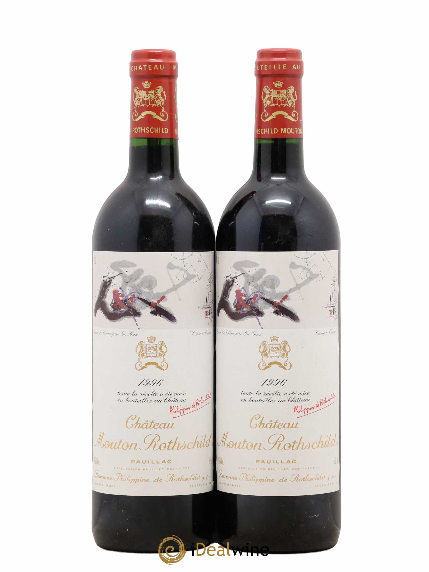Château Mouton Rothschild 1er Grand Cru Classé 1996 - Lot de 2 bouteilles - 0