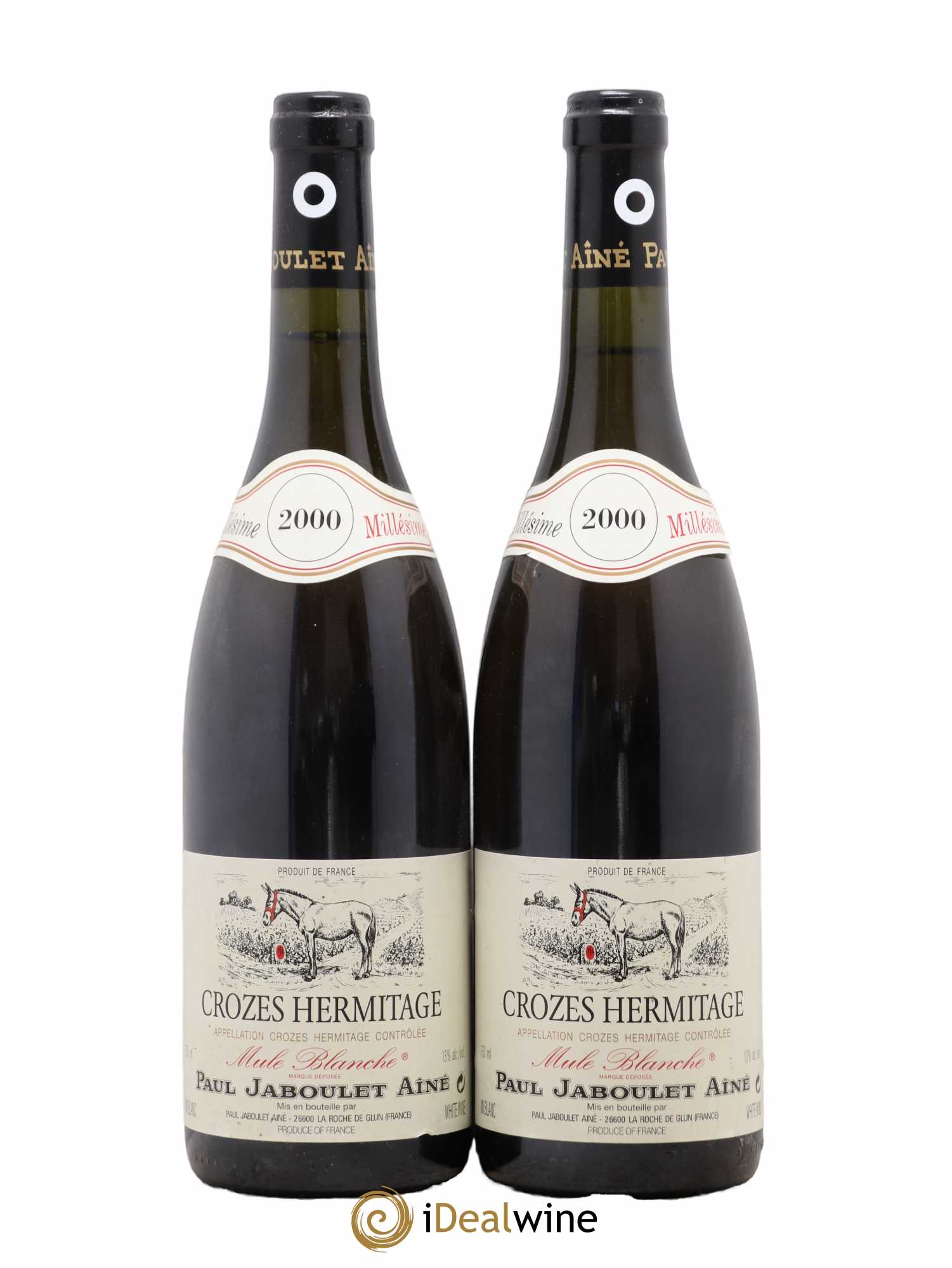 Crozes-Hermitage La Mule Blanche Jaboulet 2000 - Posten von 2 Flaschen - 0