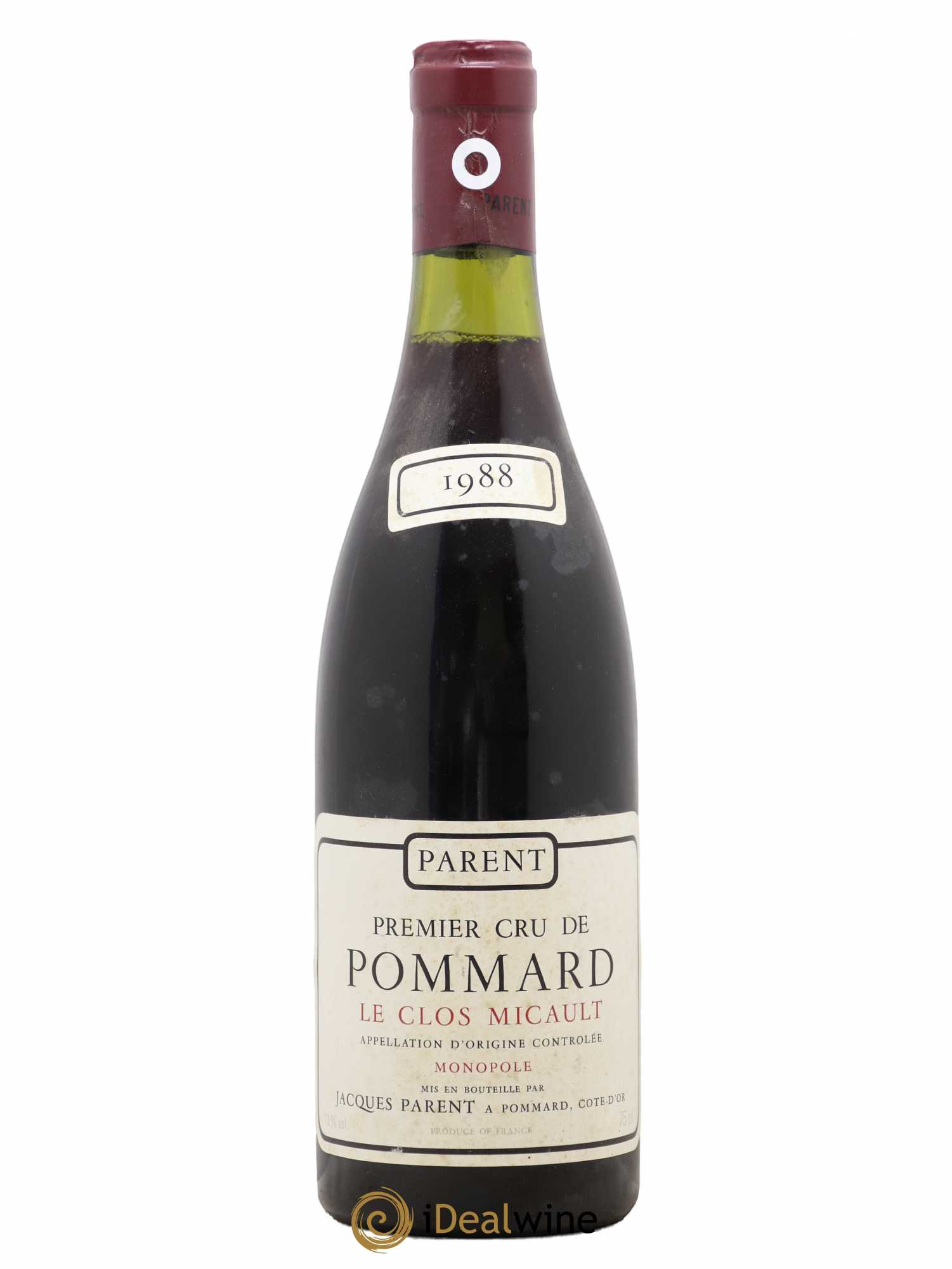 Pommard 1er Cru Le Clos Micault domaine Parent 1988 - Posten von 1 Flasche - 0