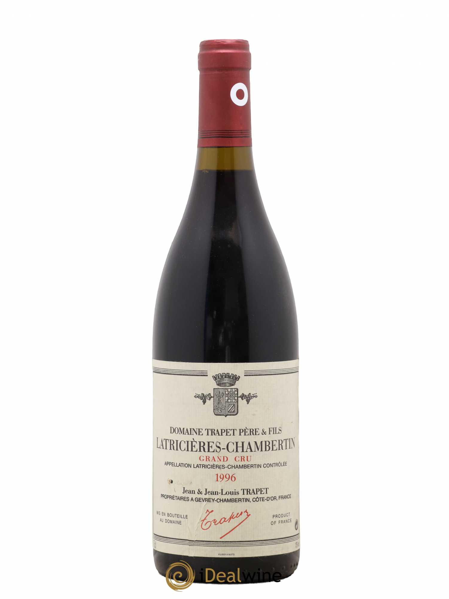 Latricières-Chambertin Grand Cru Domaine Trapet 1996 - Lot de 1 bouteille - 0