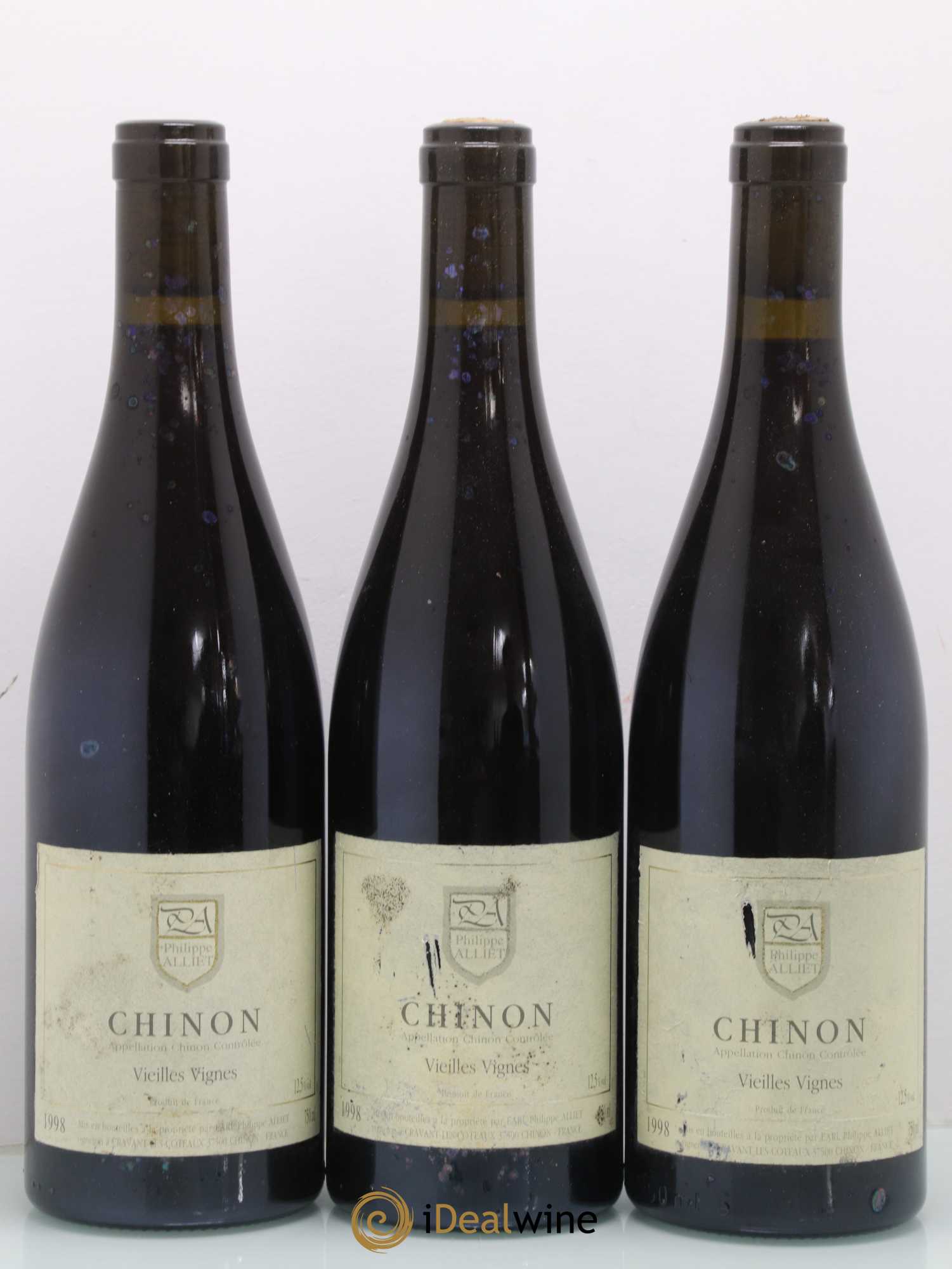 Chinon Vieilles Vignes Philippe Alliet 1998 - Posten von 3 Flaschen - 0
