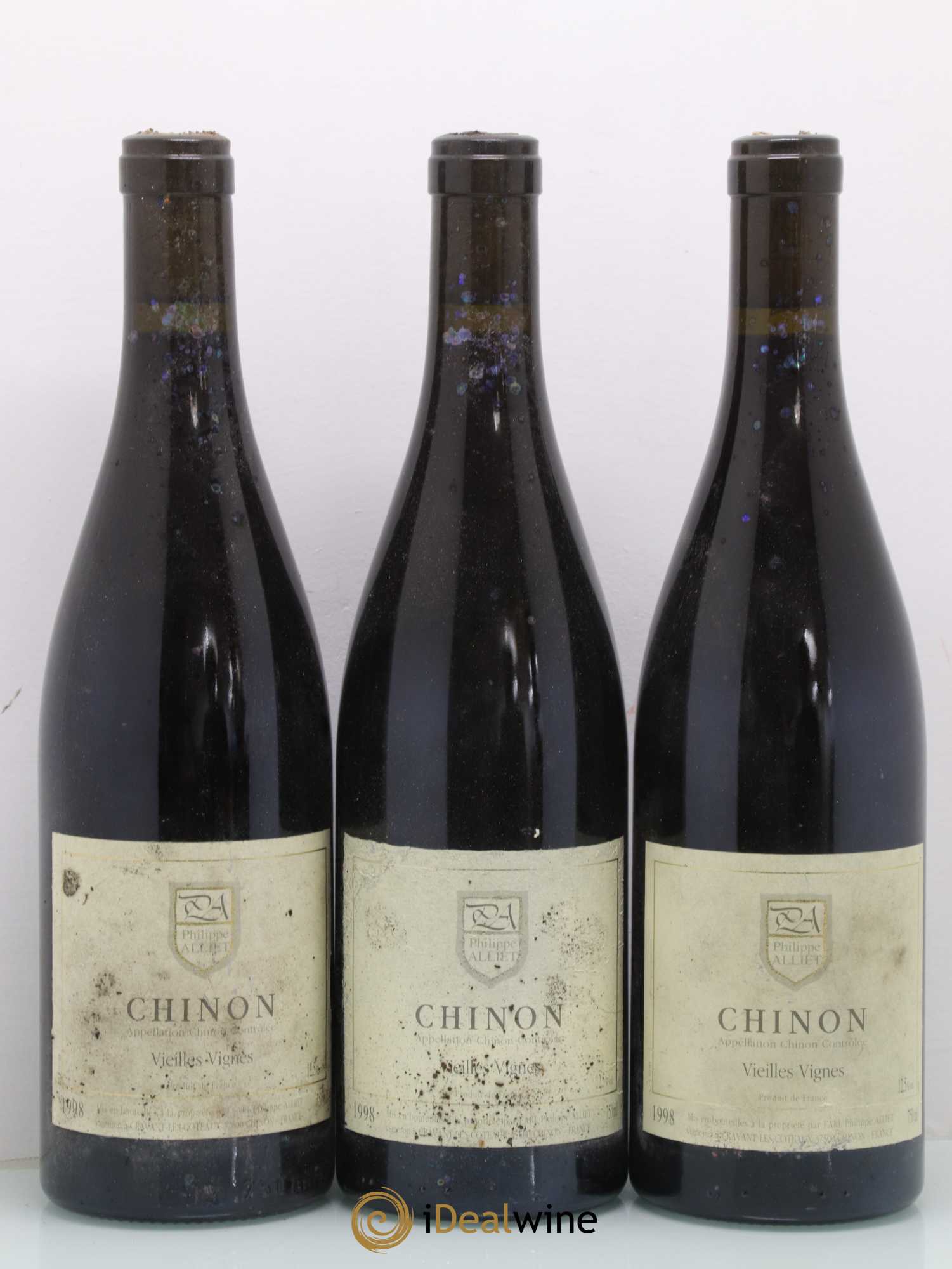 Chinon Vieilles Vignes Philippe Alliet 1998 - Lot de 3 bouteilles - 0