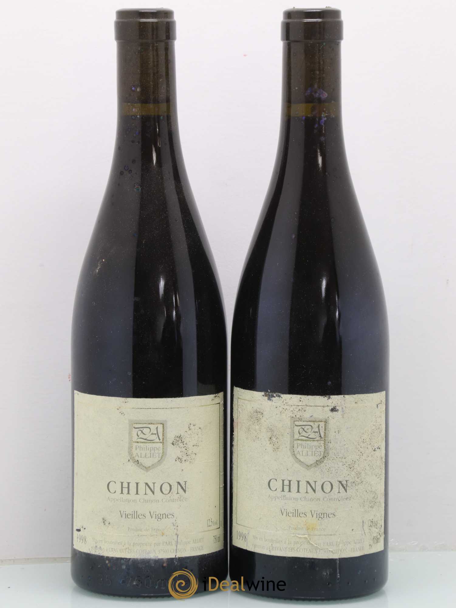 Chinon Vieilles Vignes Philippe Alliet 1998 - Lot de 2 bouteilles - 0