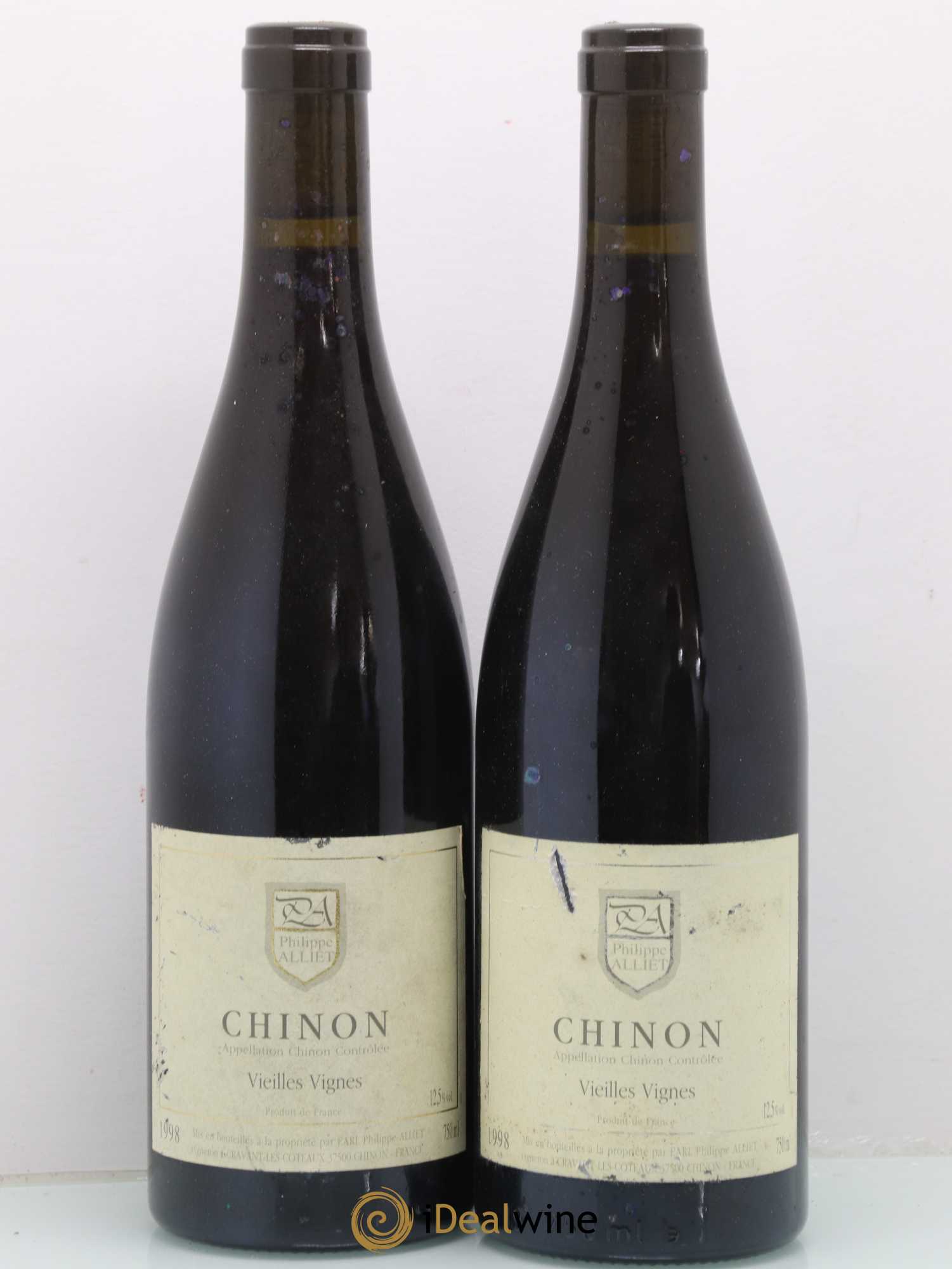 Chinon Vieilles Vignes Philippe Alliet 1998 - Posten von 2 Flaschen - 0