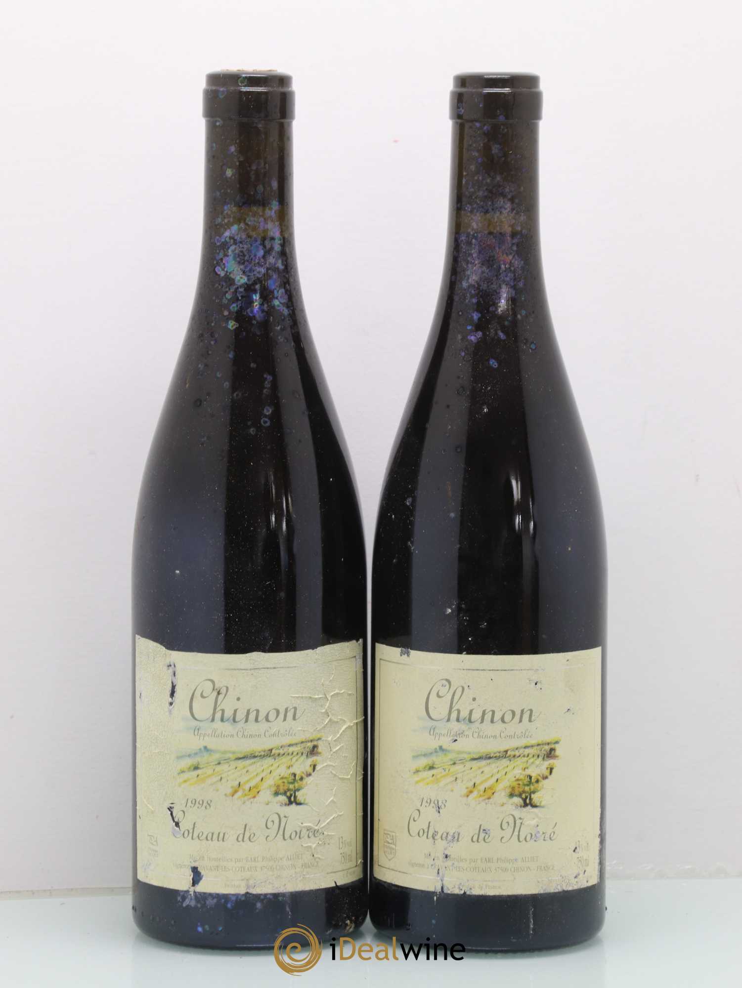 Chinon Coteau de Noiré Philippe Alliet 1998 - Lot de 2 bouteilles - 0